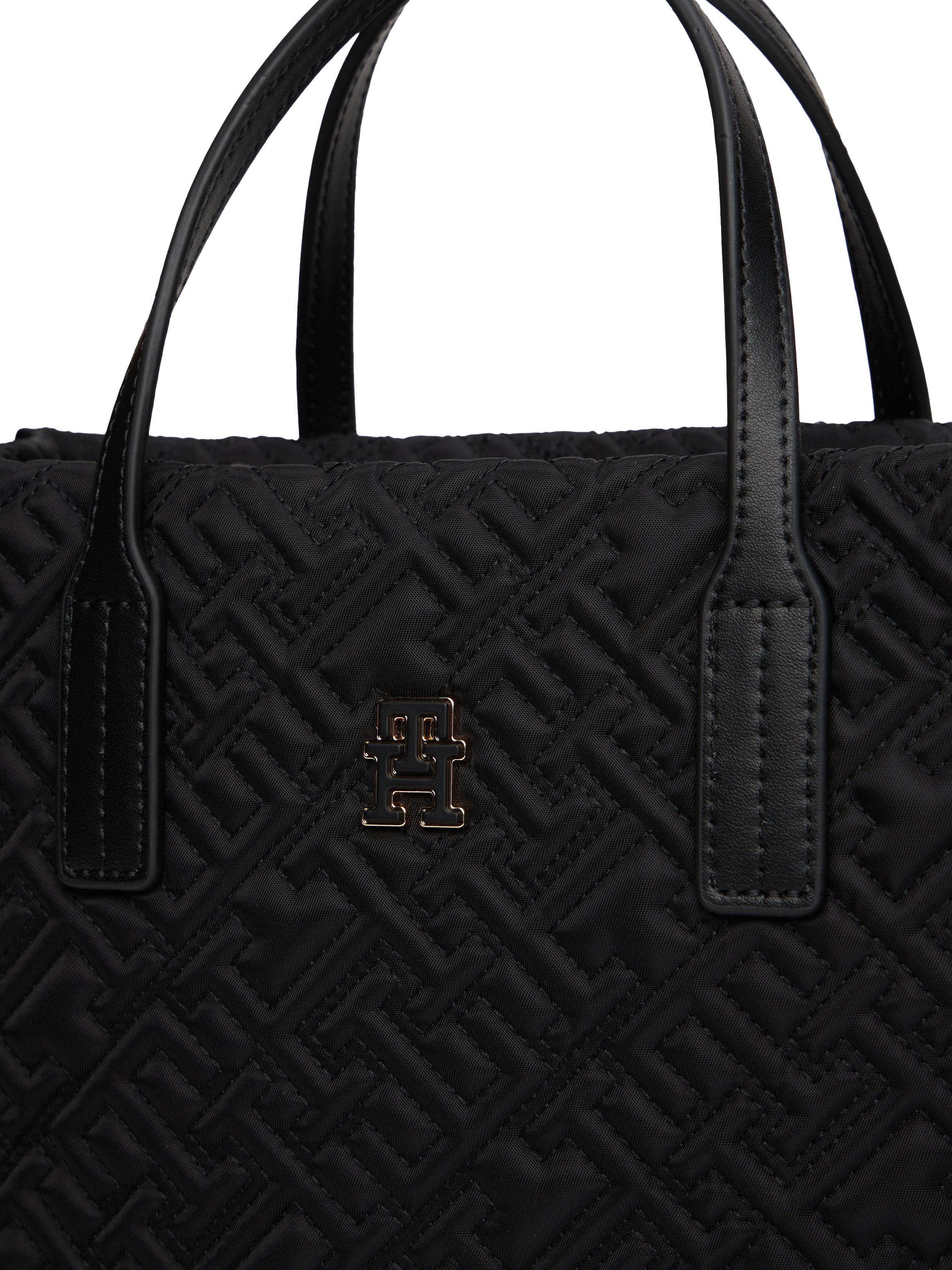 Tommy Hilfiger Tragetasche TH CITY MINI TOTE MONO NYLON, Damen Schultertasche, Businesstasche mit TH-Logoprägung