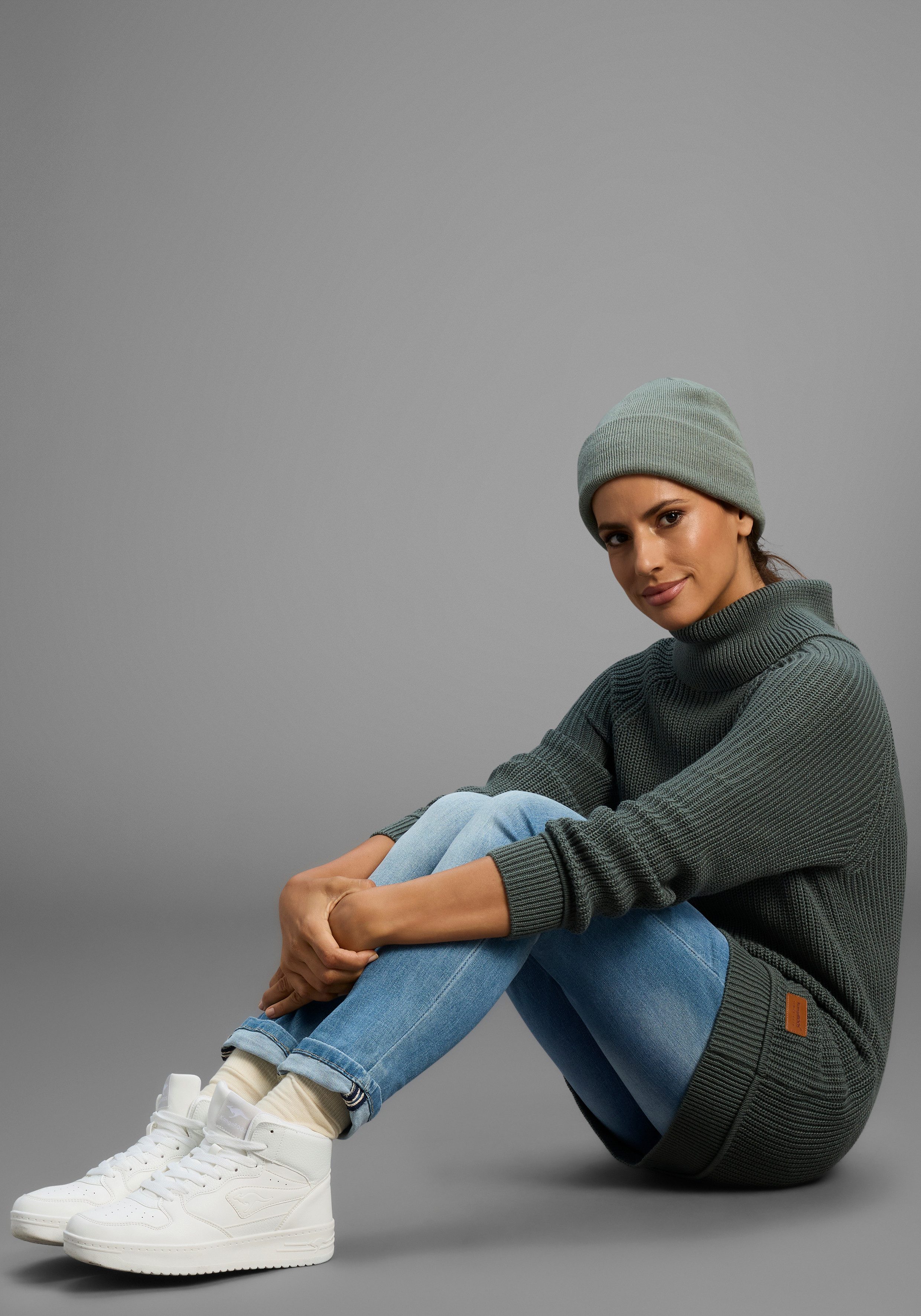 KangaROOS Longpullover mit Schlitzen am Saum günstig online kaufen