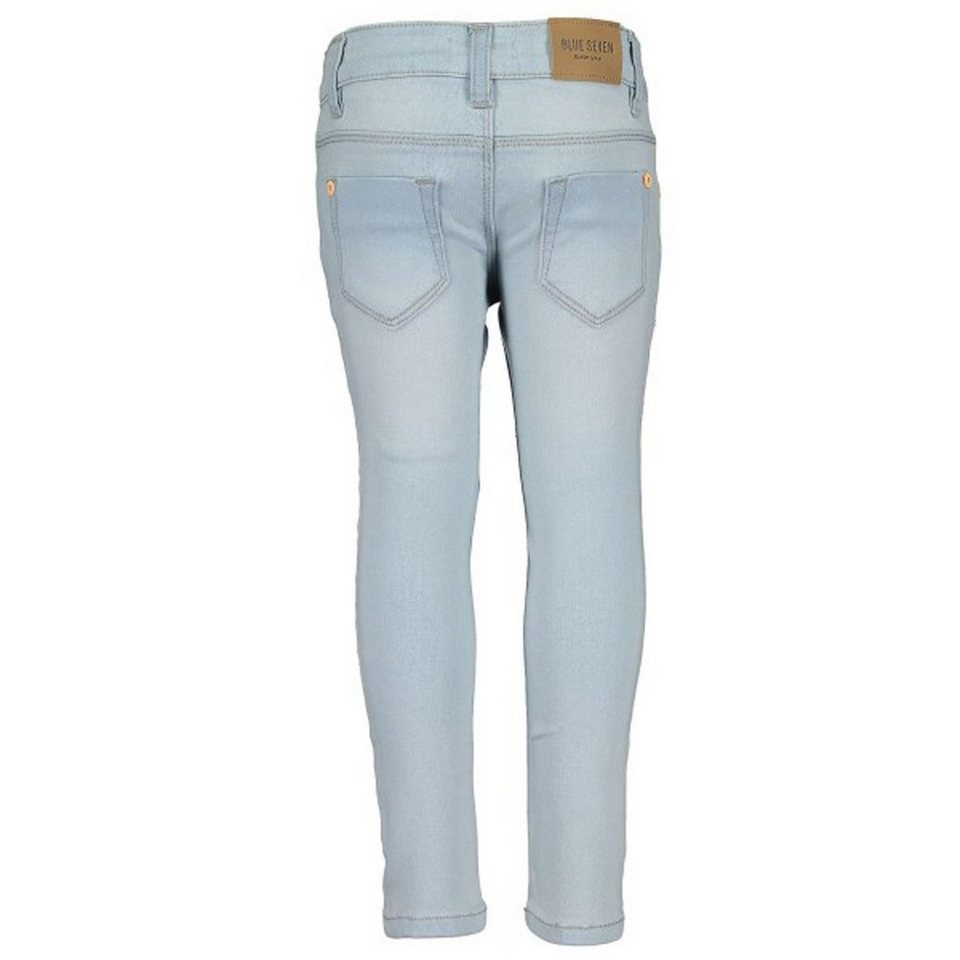 Blue Seven 5-Pocket-Hose Kinder Mädchen Hose Jog-Jeans mit  Schmetterling-Pailletten-Stickerei