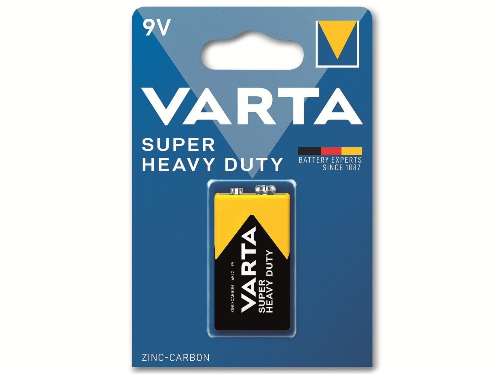 VARTA VARTA Batterie Zink-Kohle, E-Block, 6F22, 9V Batterie