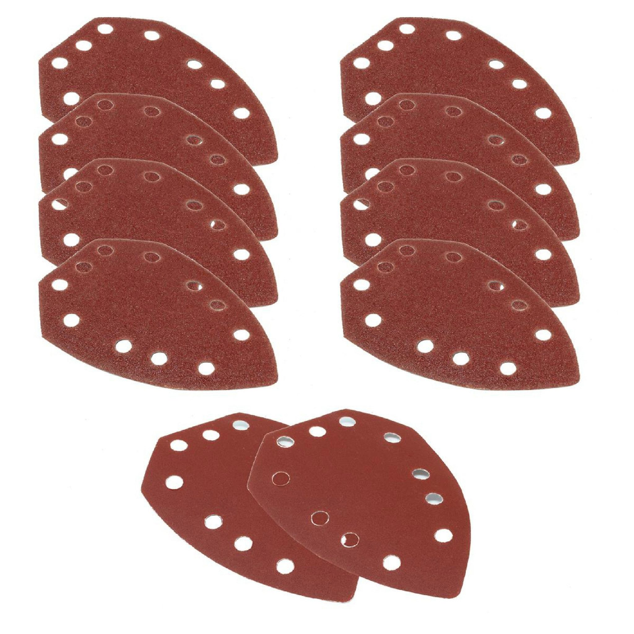 FixedByU Schleifpapier Schleifblätter Set 10-tlg. passend für Aldi Ferrex 20V, K60–K240, (Set, 10 St., 10-tlg. Schleifset: K60/K120/K240 für Multi & Delta-Schleifer)