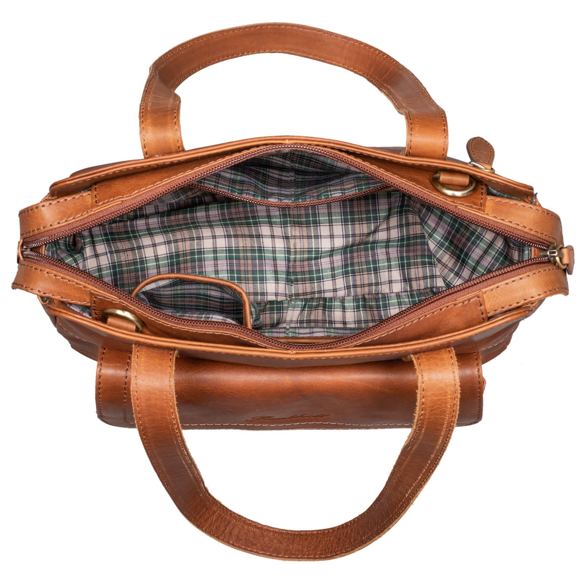 Benthill Handtasche Damen Echt Leder Henkeltasche Umhängegurt Vintage Tasche Umhängetasche, Schultergurt / Umhängegurt Reißverschlussfach