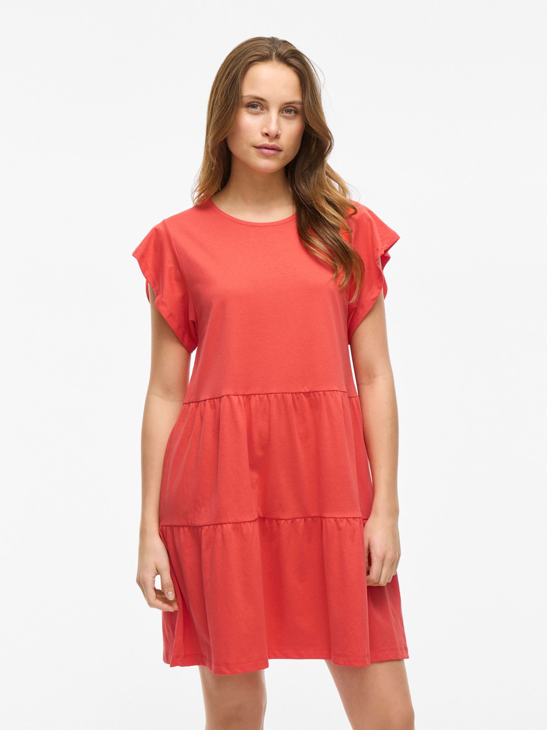Vila Shirtkleid Kurzärmeliges Volant Design mit günstig online kaufen