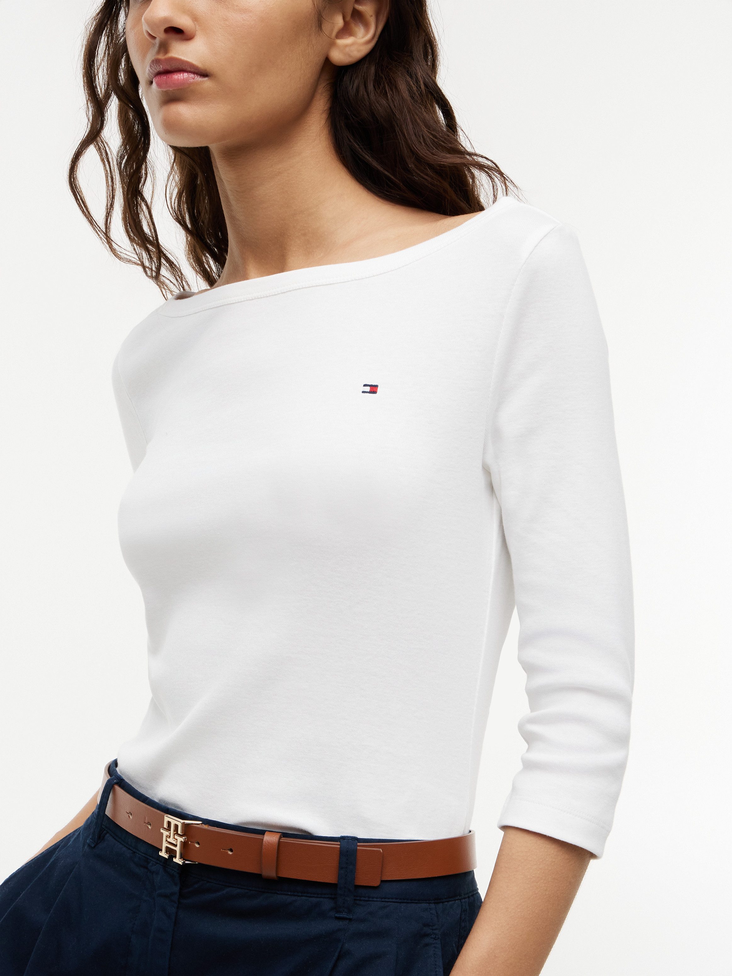 Tommy Hilfiger 3/4-Arm-Shirt CODY BOAT-NK 3/4 SLV TEE Baumwolle