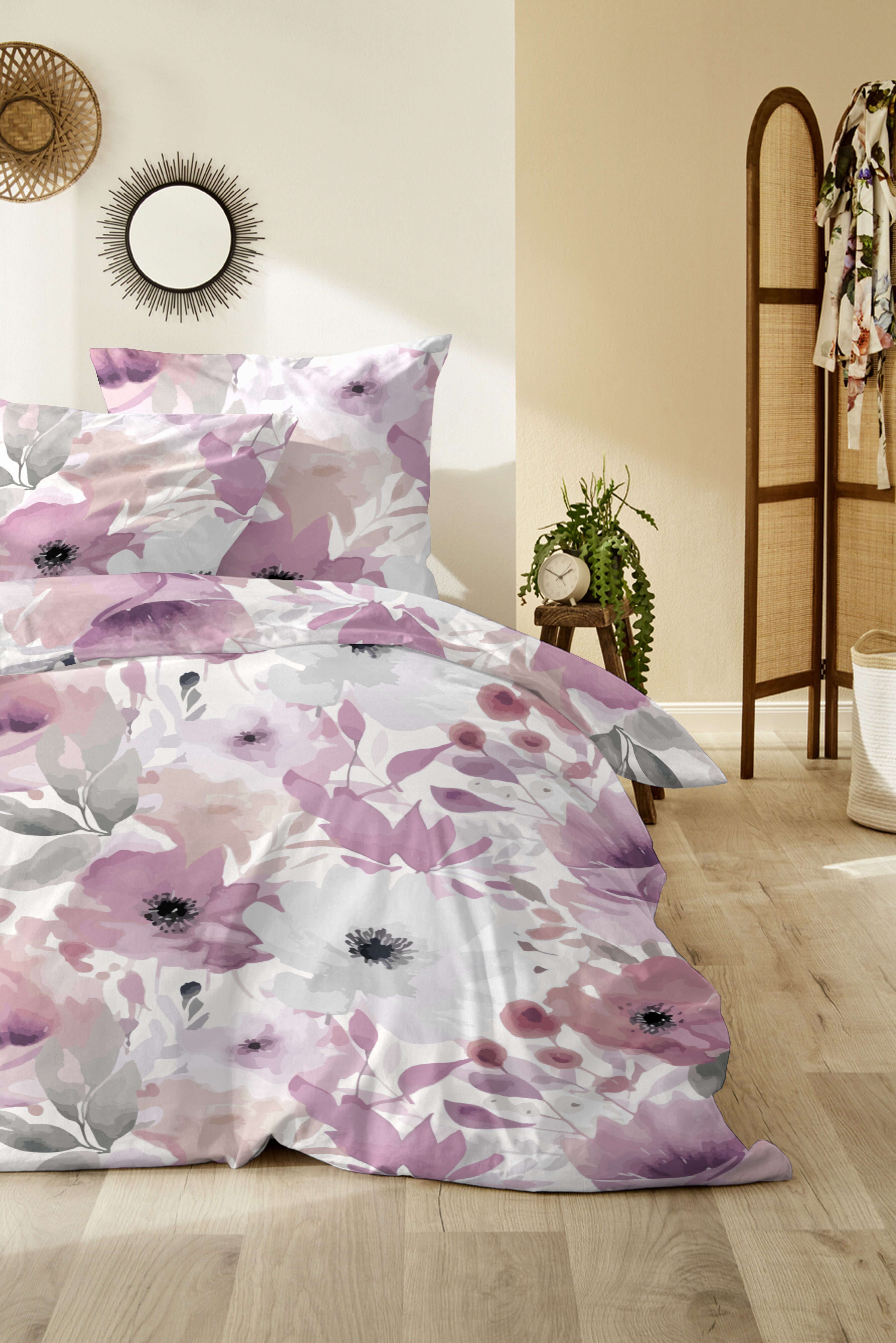 Primera Bettwäsche Feinbiber-Bettwäsche, Feinbiber, 2 teilig, samtweich und natürlich aus reiner Baumwolle