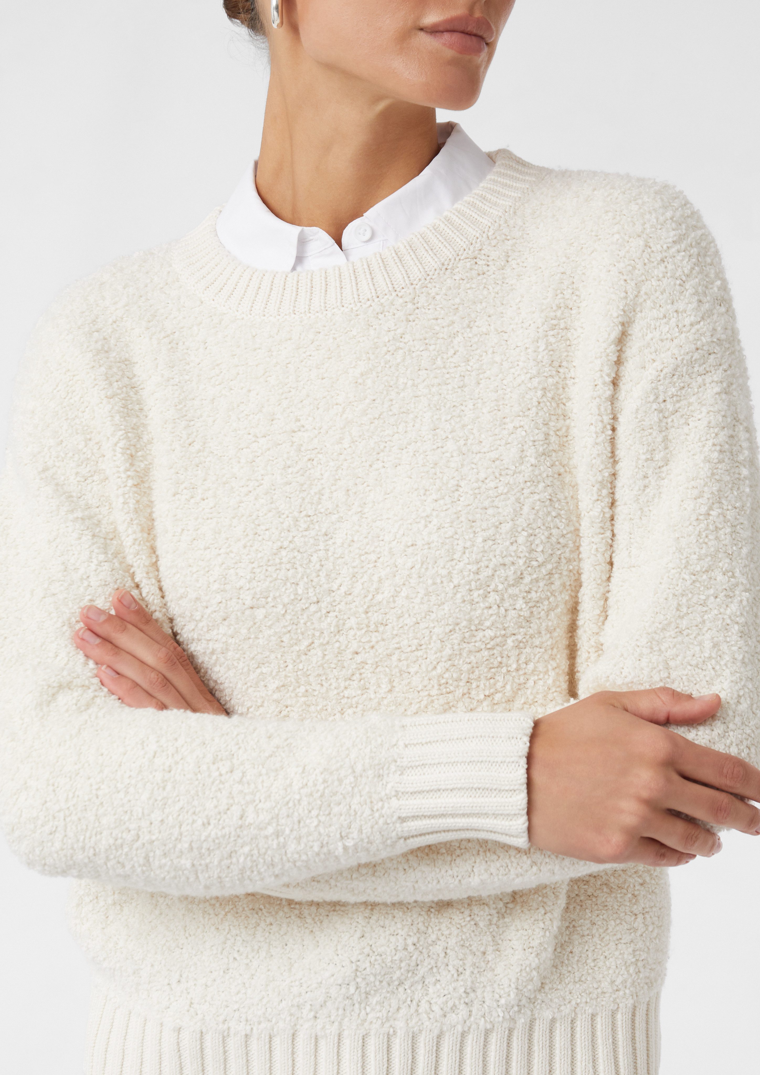 comma casual identity Strickpullover aus Bouclé günstig online kaufen