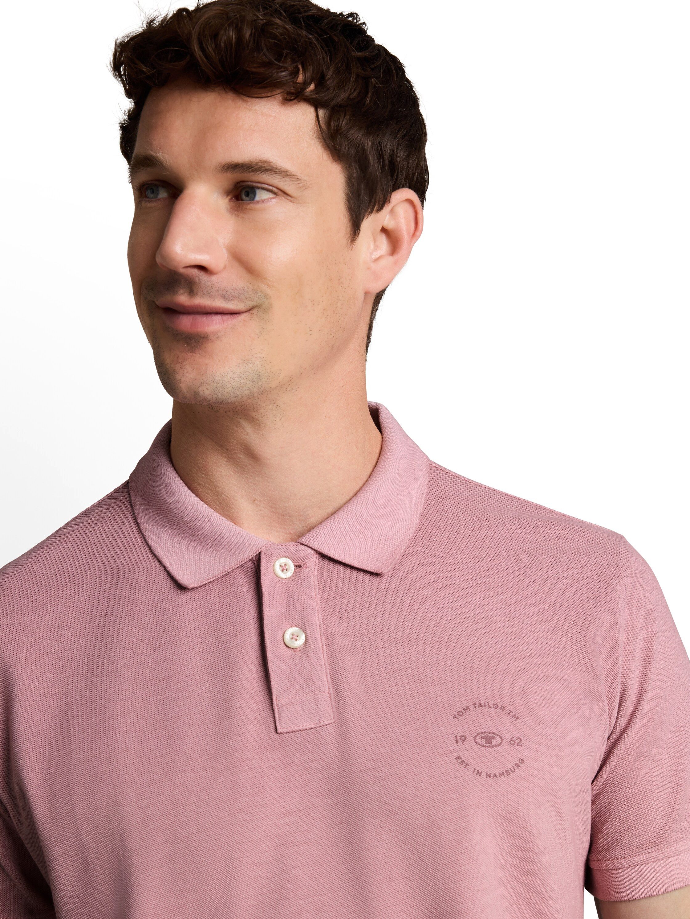 TOM TAILOR Poloshirt Sommershirt mit kleinem Logo-Print – Bild 3 von 5