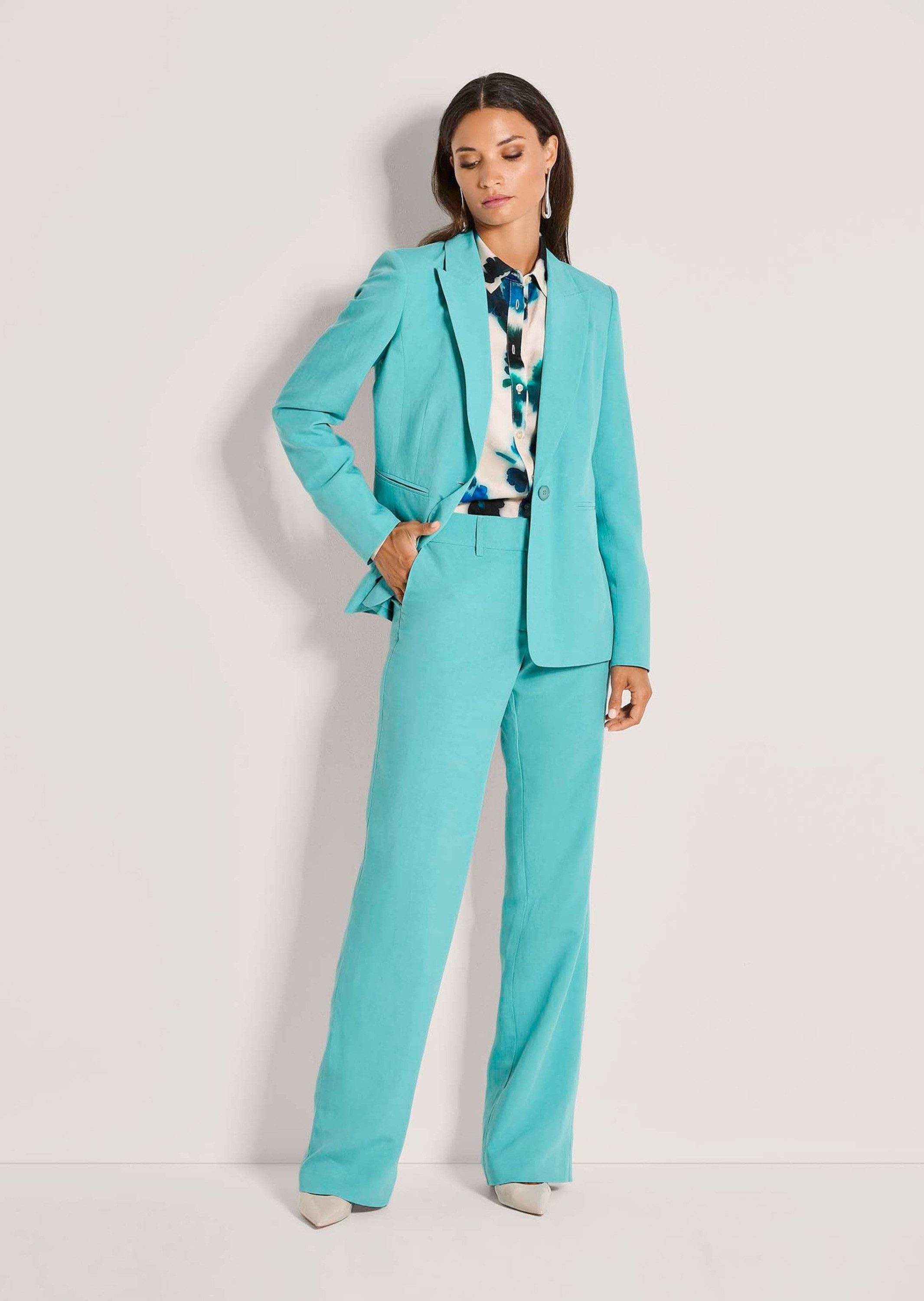 MADELEINE Kurzblazer Zeitloser Sommerblazer mit Revers Longblazer mit Reverskragen, Knopfverschluss, Taschen und Langarm