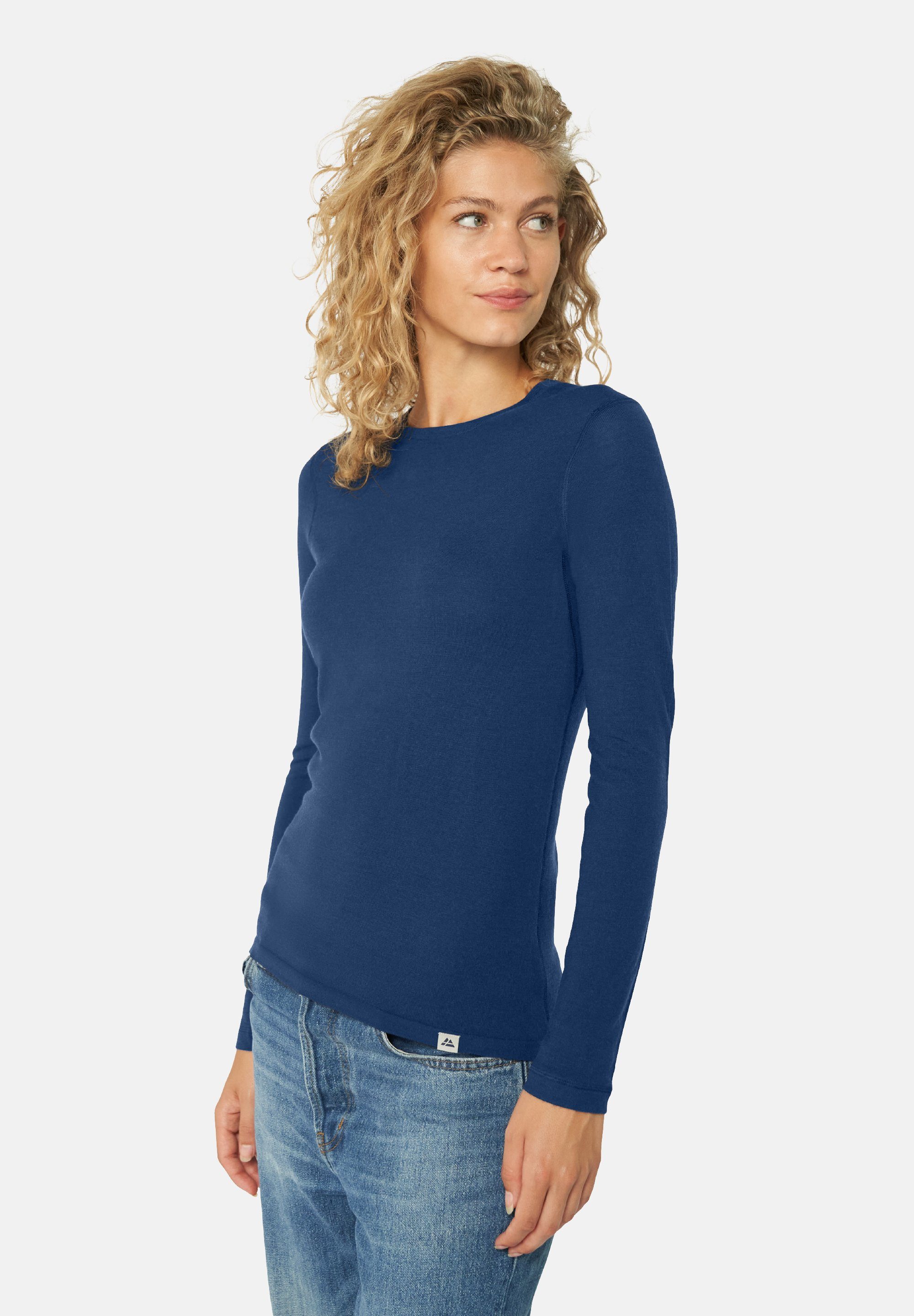 Temperaturregulierend ENDURANCE Damen DANISH Funktionsshirt Thermounterhemd Merino blue