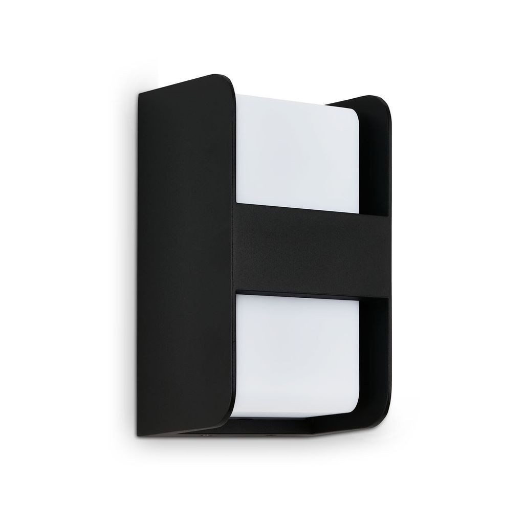 Telefunken Gartenstrahler 321005TF, ohne Leuchtmittel, 2700K - Extra-Warmweiß, Wand Außenleuchte IP44 schwarz E27 Fassung