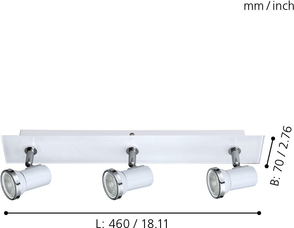 EGLO Deckenstrahler TAMARA, Leuchtmittel Warmweiß, Deckenlampe wechselbar