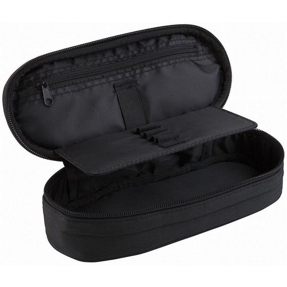 Idena Federmäppchen 240422 - Faulenzer Box, schwarz, Faulenzerbox mit  Reißverschluss und Innenklappe