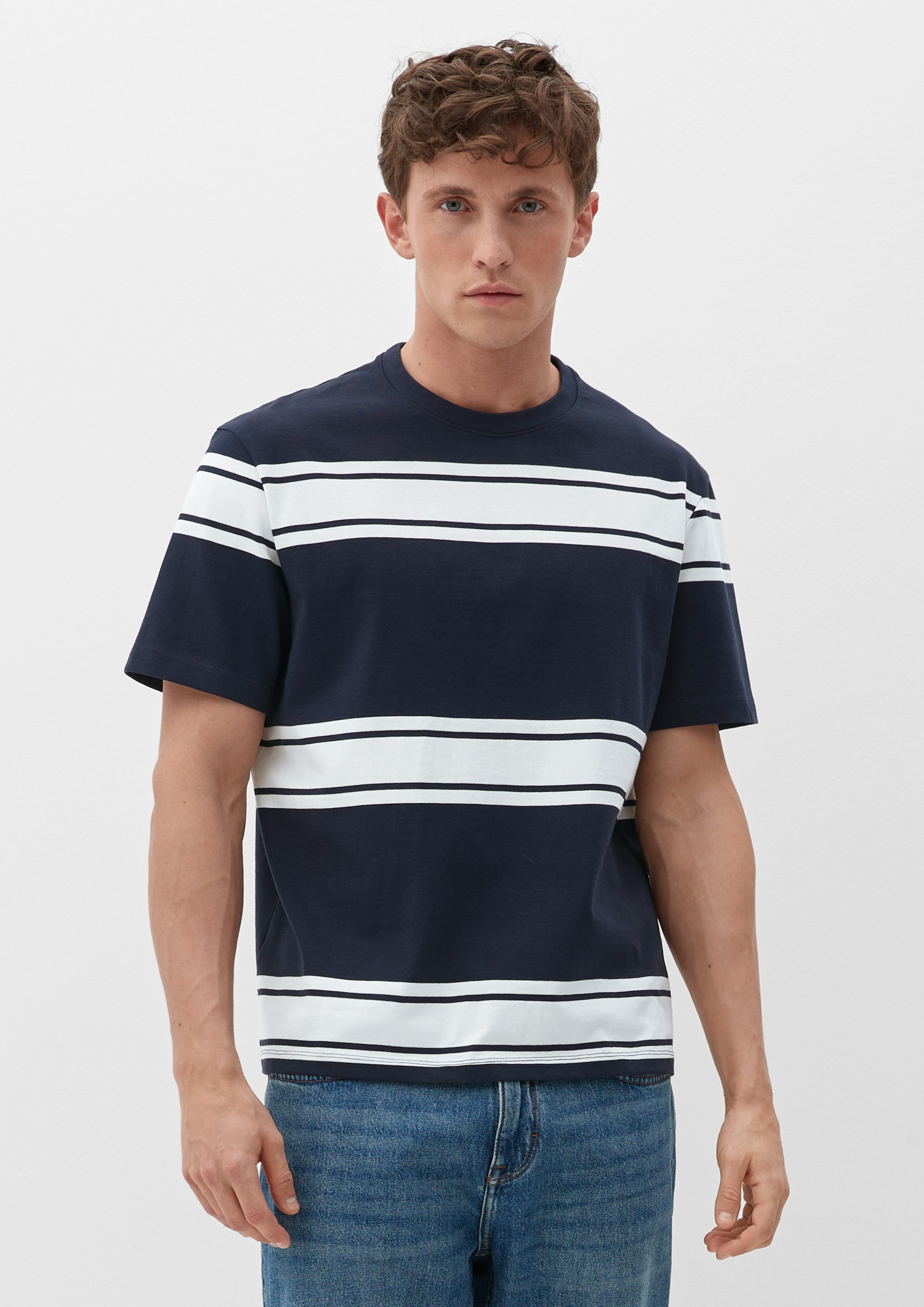 s.Oliver Kurzarmshirt T-Shirt mit Streifenmuster