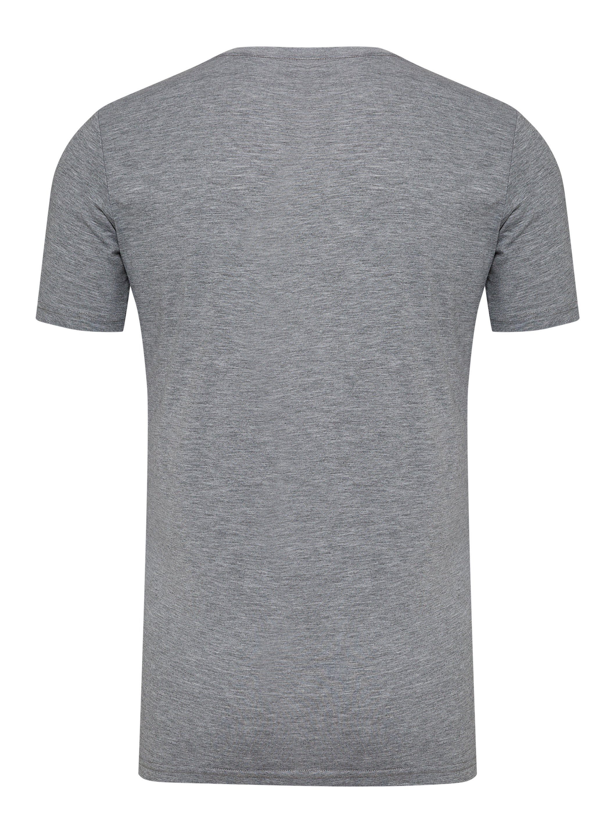 Tee T-Shirt (Set) Alton Grua gray Crew Basic (dapple Rundhalsshirt WOTEGA modernes 163907) Neck
