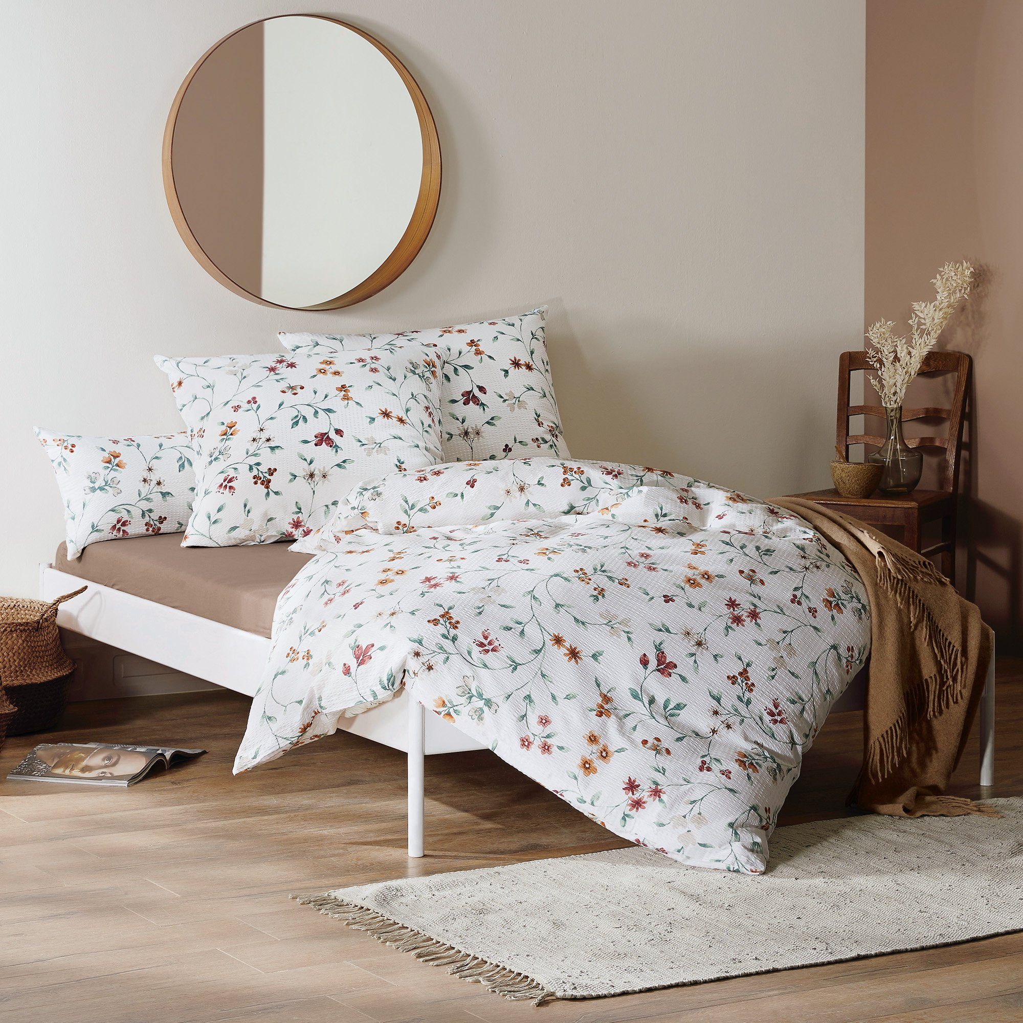 REDBEST Bettwäsche Bettwäsche, Seersucker, Blumen günstig online kaufen
