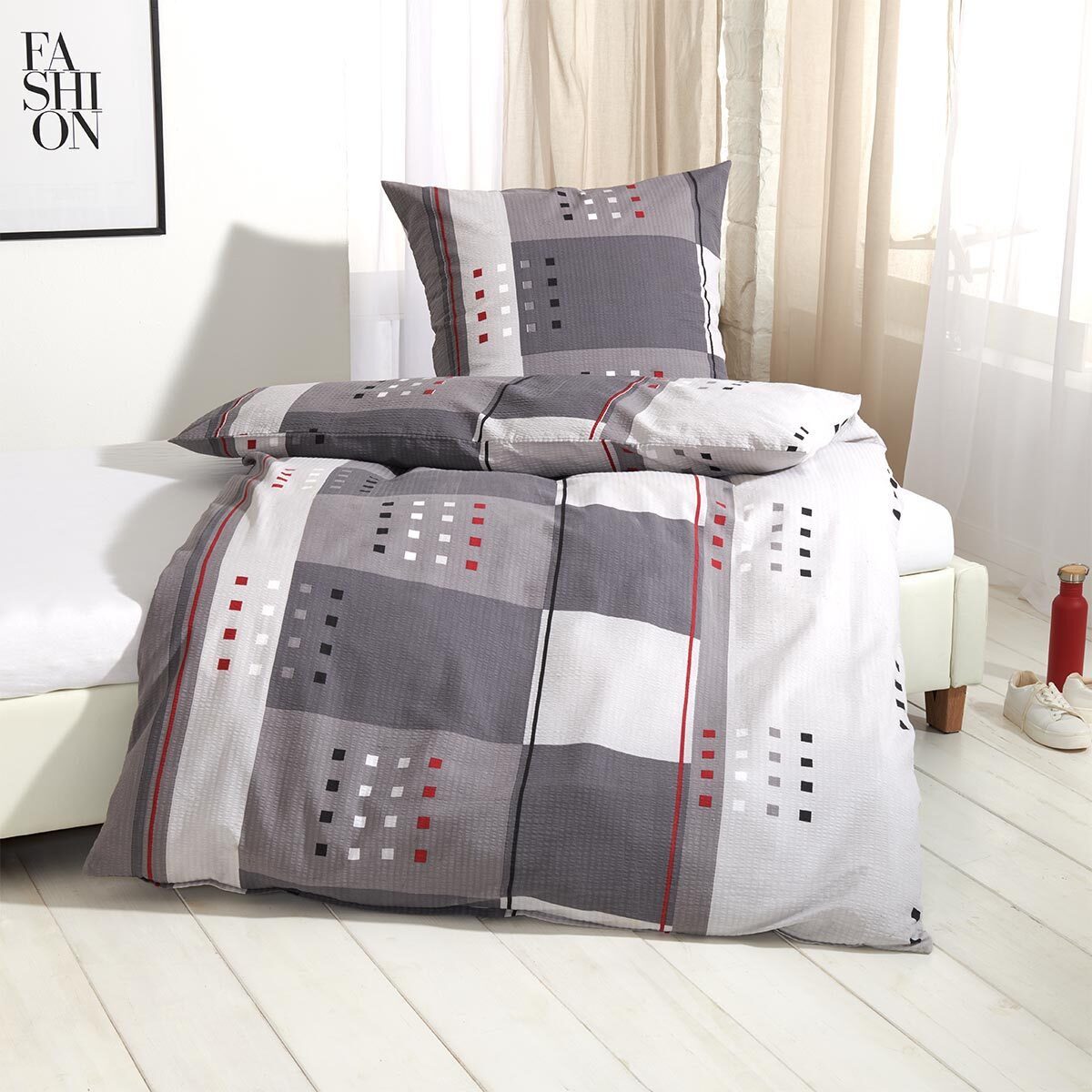 TRAUMSCHLAF Bettwäsche Berlin, Seersucker, 3 teilig, ideale Sommerbettwäsch günstig online kaufen