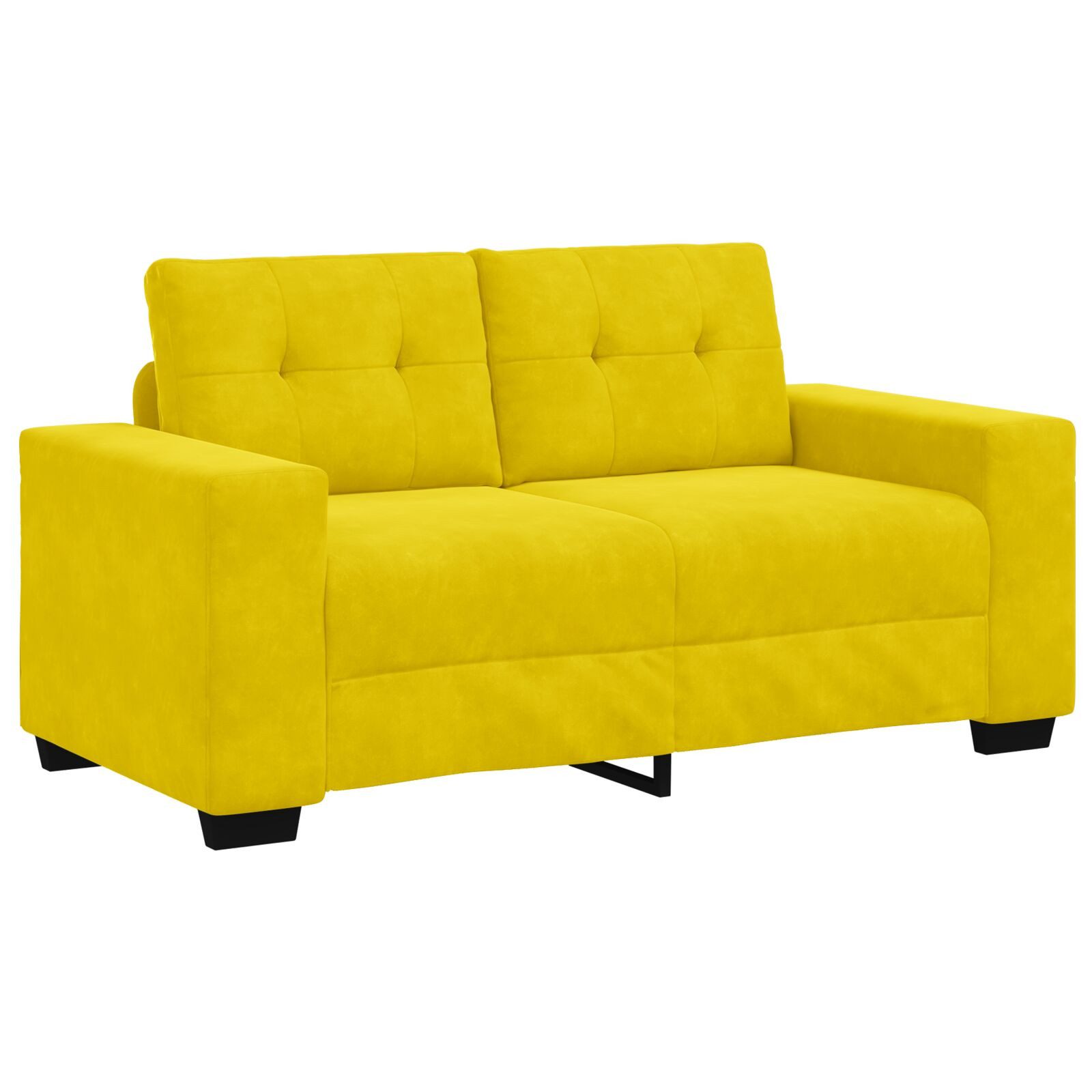 vidaXL Sofa Zweisitzer-Sofa Gelb 120 cm Samt