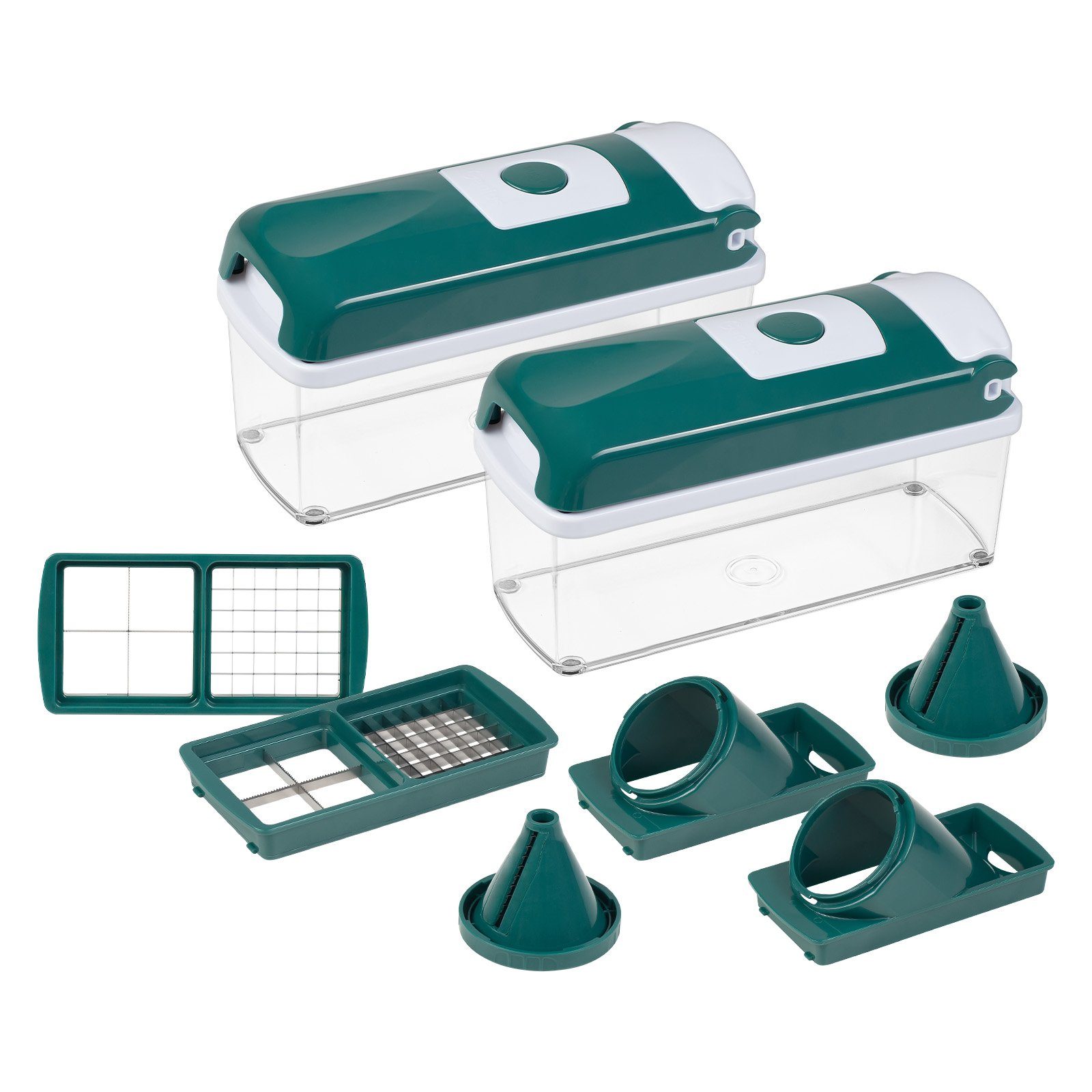 Gemüseschneider Nicer Dicer Smart Doppel-Set 12-tlg. grün