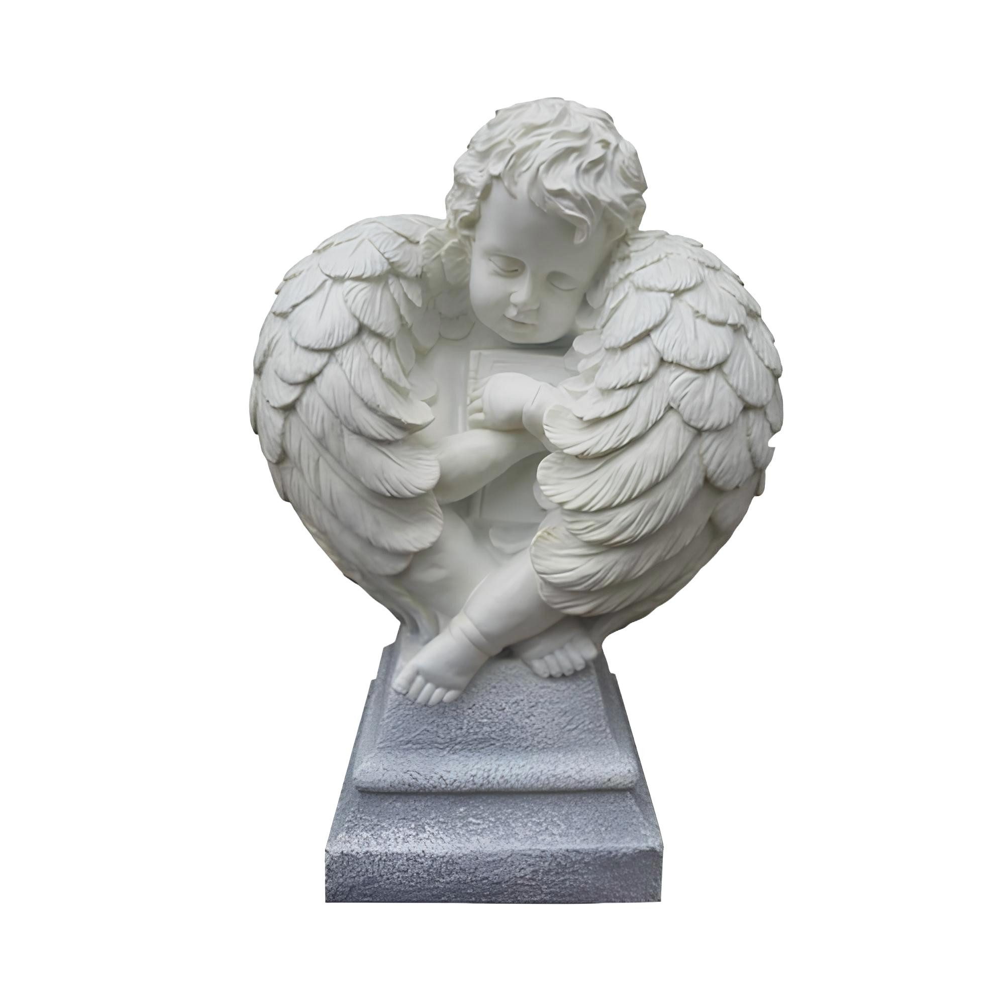 Xlmoebel Engelfigur Dekorative Engelsfigur aus hochwertigem Material in edler Optik (SKULPTUR MATERIAL: ACRYL 54 cm Höhe), Hergestellt in Europa