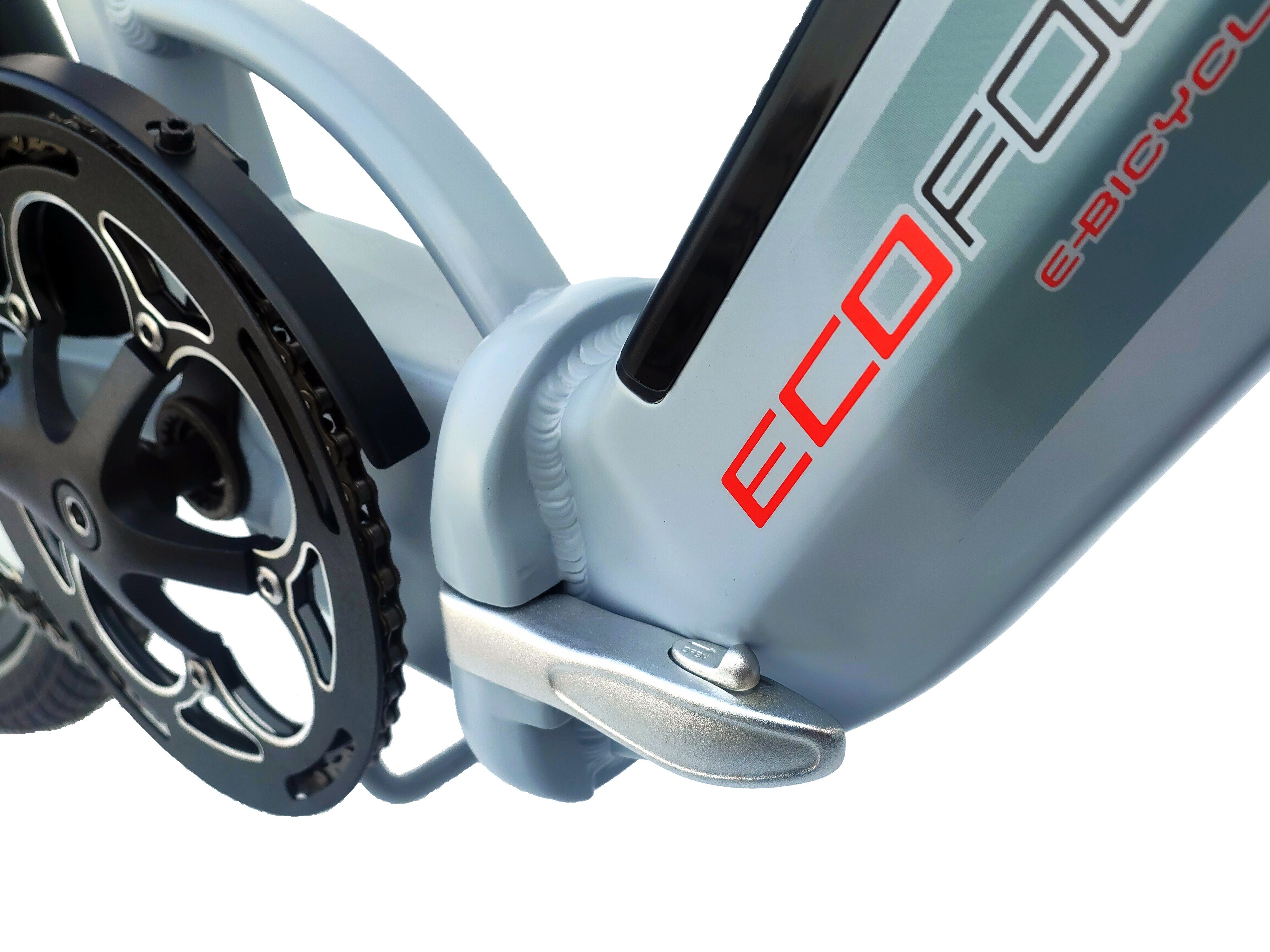 Ecofold E-Bike Nexus Nexus Frontmotor Shimano grau konform 7 Shimano Zoll 7/8 Nabenschaltung, 20 Akku, Wh 504,00 E-Bike weiss, Faltrad Frontmotor, BFF311 Schaltwerk, StVo Gang 7Gang