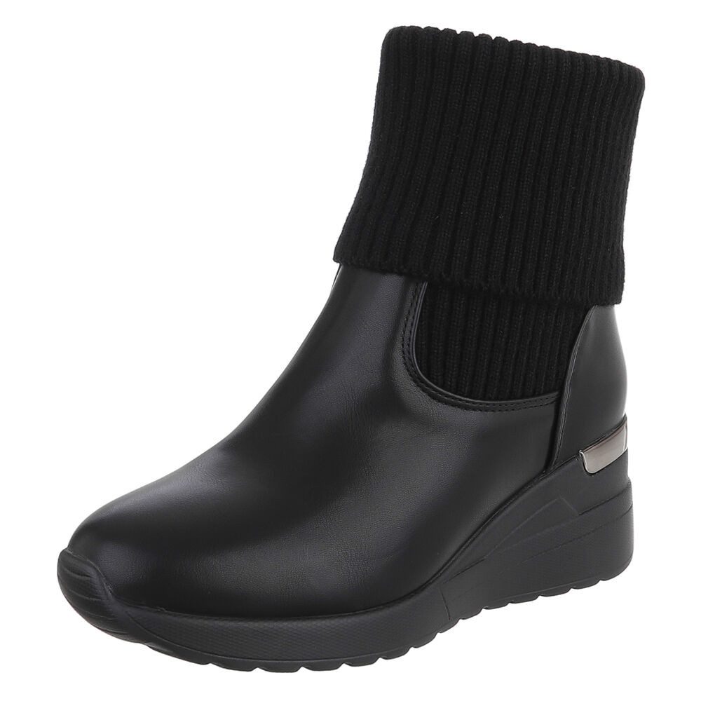 Ital-Design Modischer Stiefeletten mit Strickschaft für günstig online kaufen