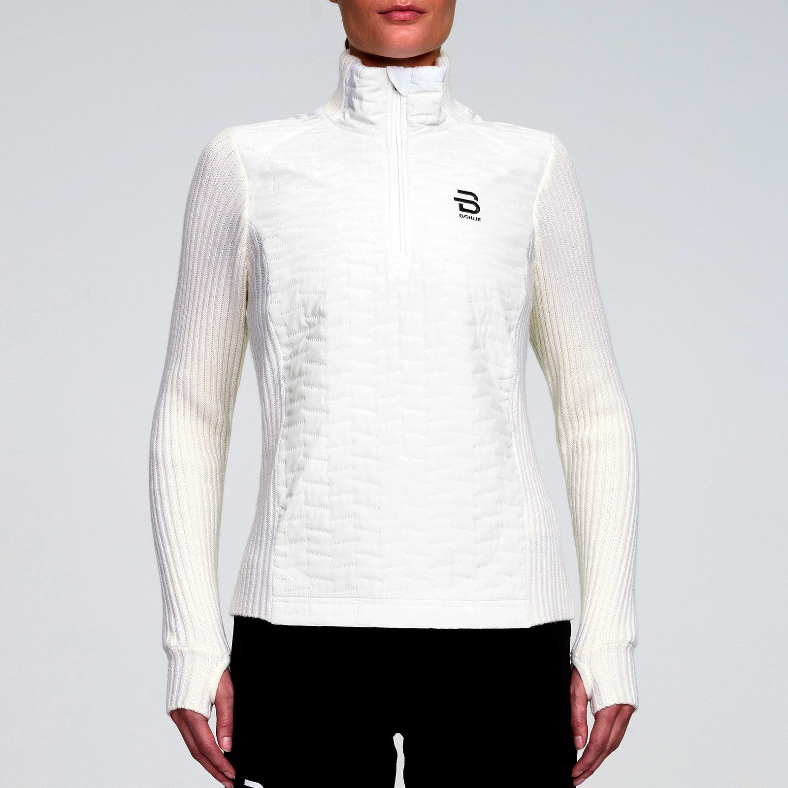 DAEHLIE Sweatshirt Half Zip Comfy 2.0 mit gesteppter Vorderseite