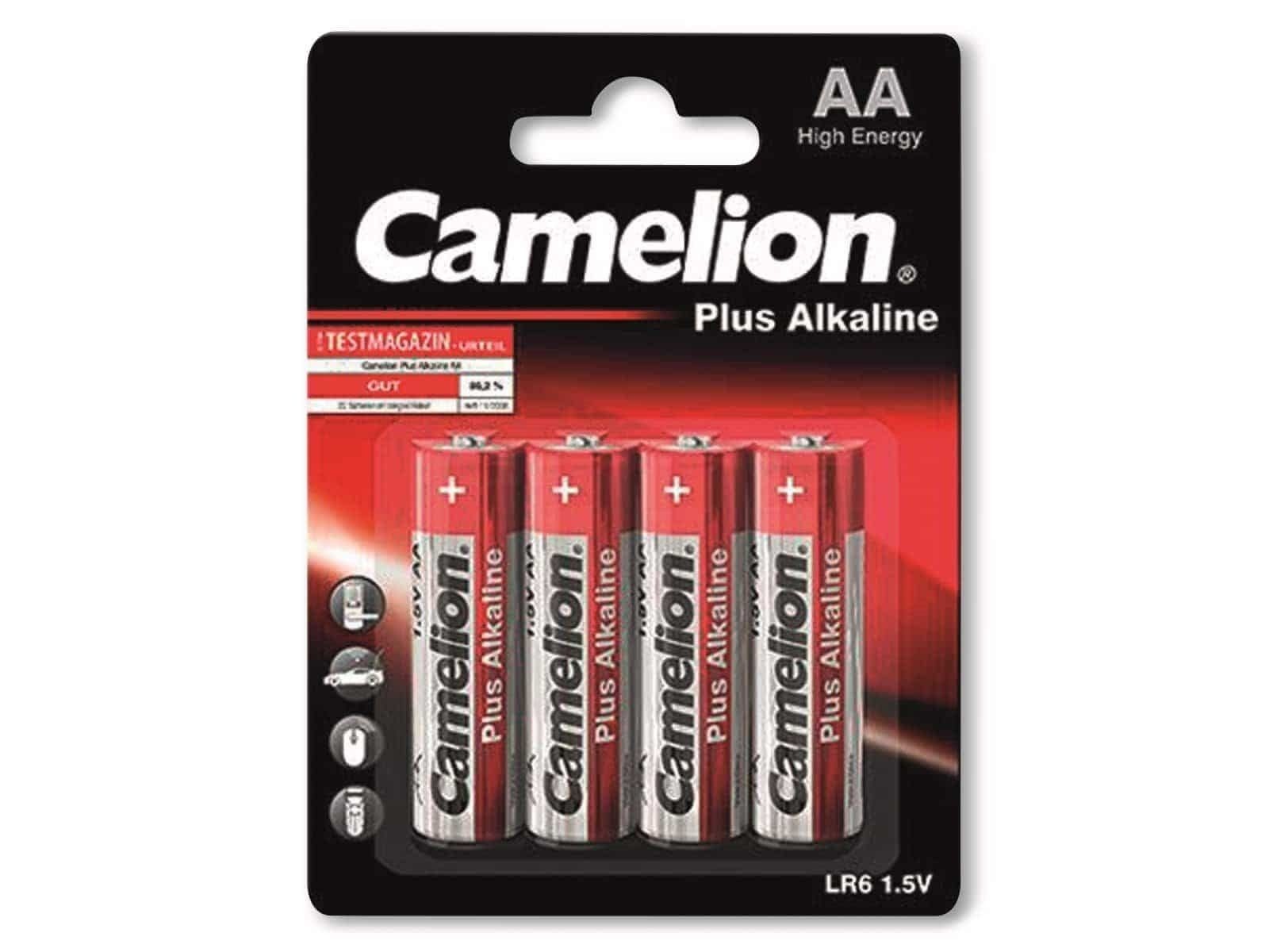 Batterie CAMELION LR6, 4 Mignon-Batterie, Camelion Plus-Alkaline,
