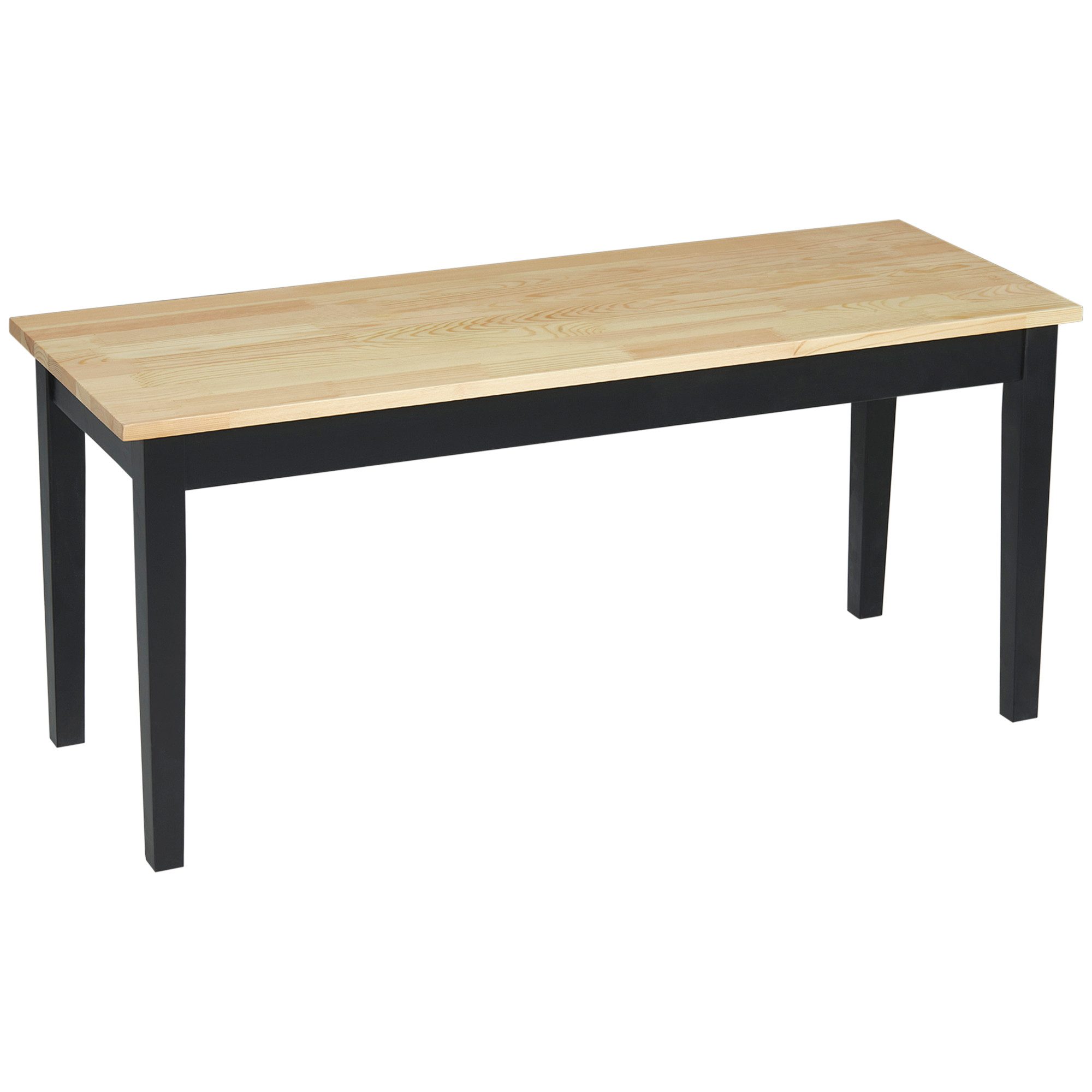 REDOM Sitzbank Kiefernholz-Bank in Natur, belastbar bis 220 kg, 2 Sitzplätze (Packung, 1-St., Robuste & pflegeleichte Holzbank für Küche, Diele & Terrasse), 102x36x45 cm, Vielseitig als Essbank, Flurbank & Gartenbank nutzbar
