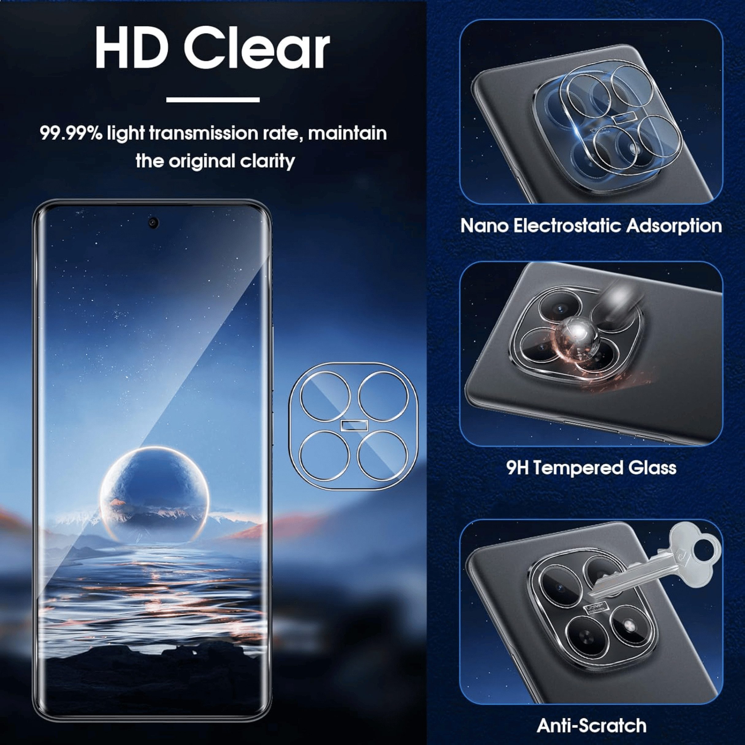 SmartUP Displayschutzglas 2X Schutzglas für Xiaomi Redmi Note 15 5G Display Kamera Panzerfolie für Xiaomi Redmi Note 15, 4 Stück, Rundumschutz, passgenaue Verar – Bild 5 von 5