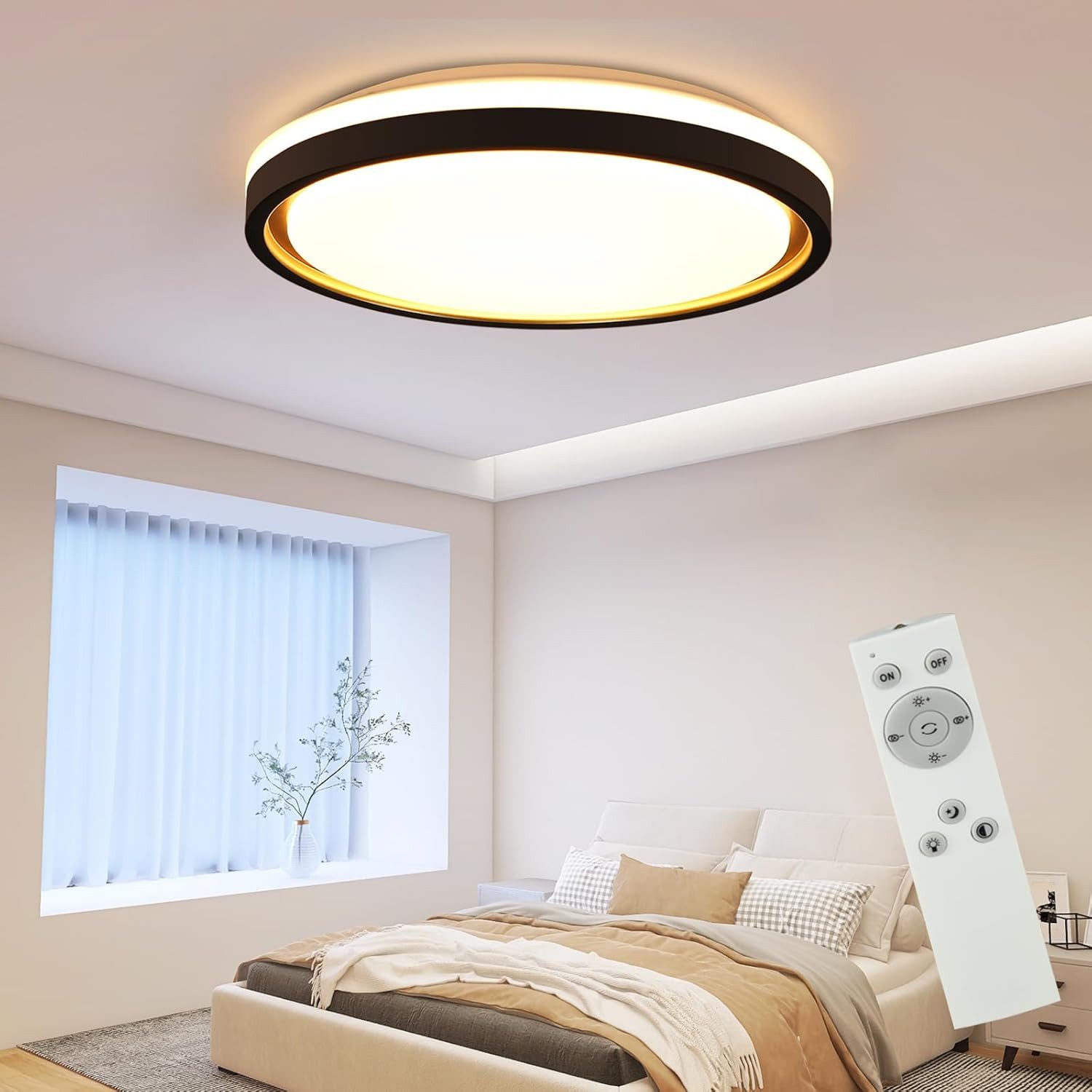 ZMH LED Deckenleuchte Wohnzimmer Ø30CM Dimmbar mit Fernbedienung Modern Dec günstig online kaufen