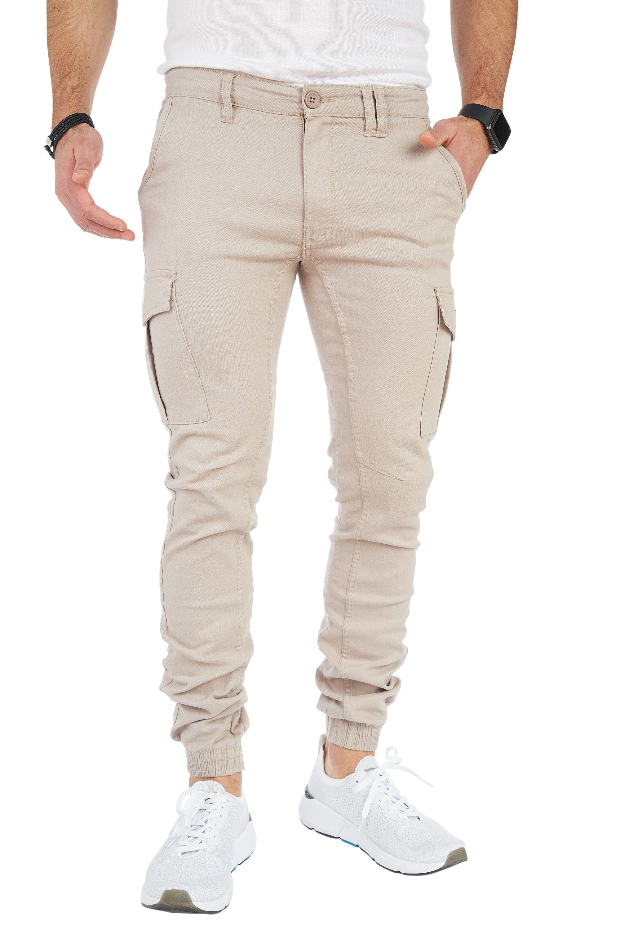 Styleko Herren Cargohose Cargohose Beige männer Styleko Cargohose Chino Cargohose 8002 Hose