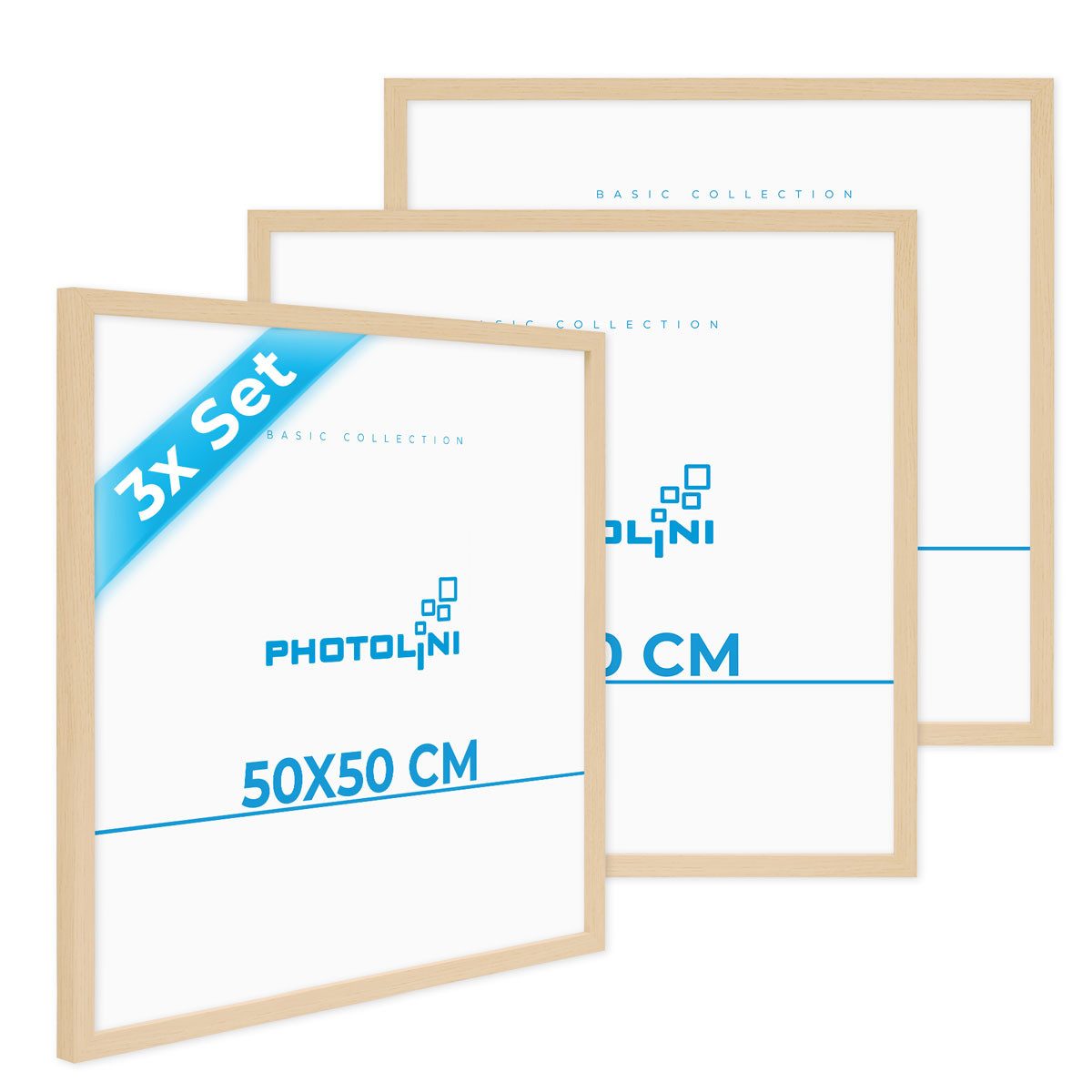 PHOTOLINI Bilderrahmen Bilderrahmen 3er Set 50x50 günstig online kaufen