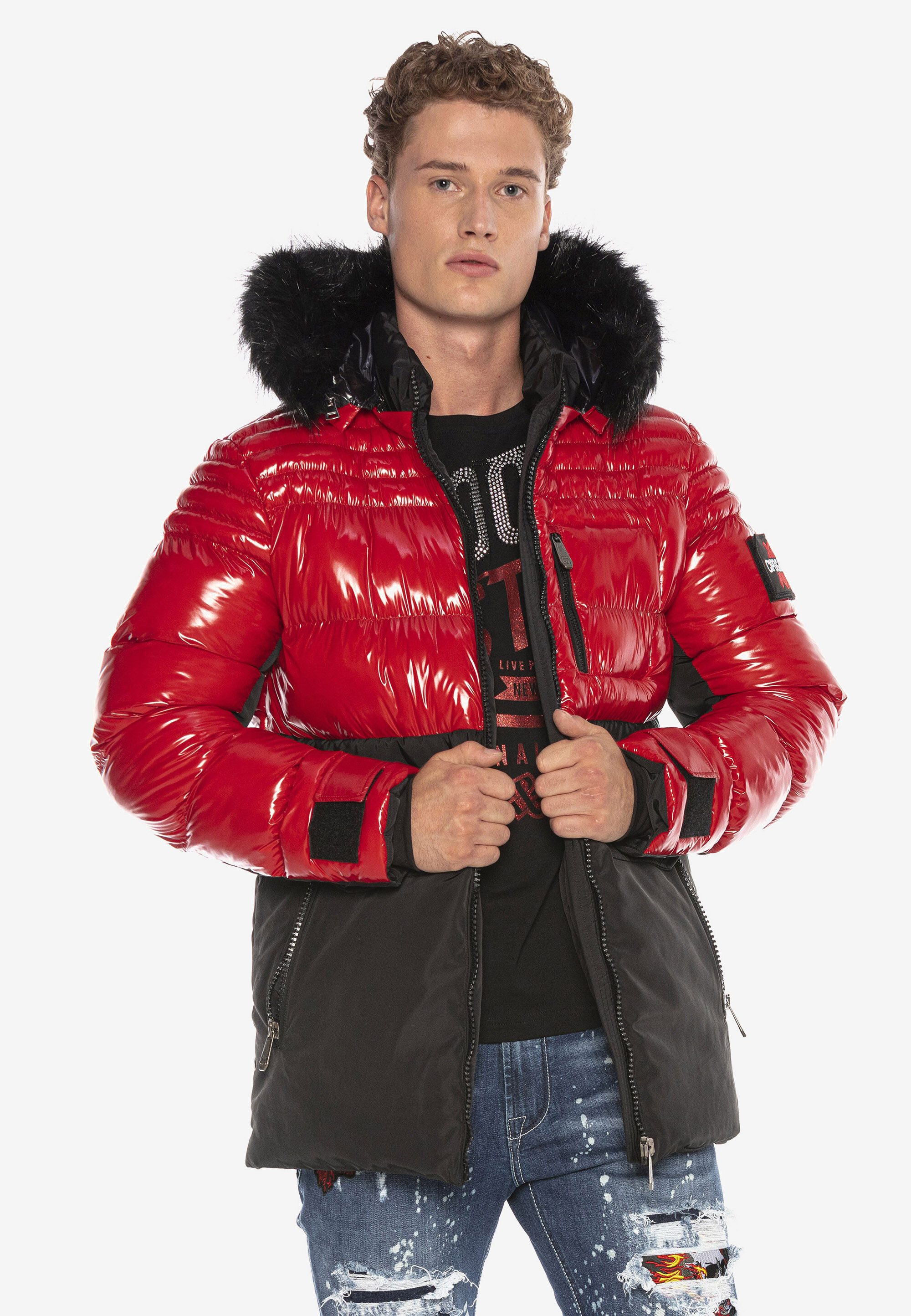 Cipo & Baxx Parka Jacke im Kontrastdesign günstig online kaufen