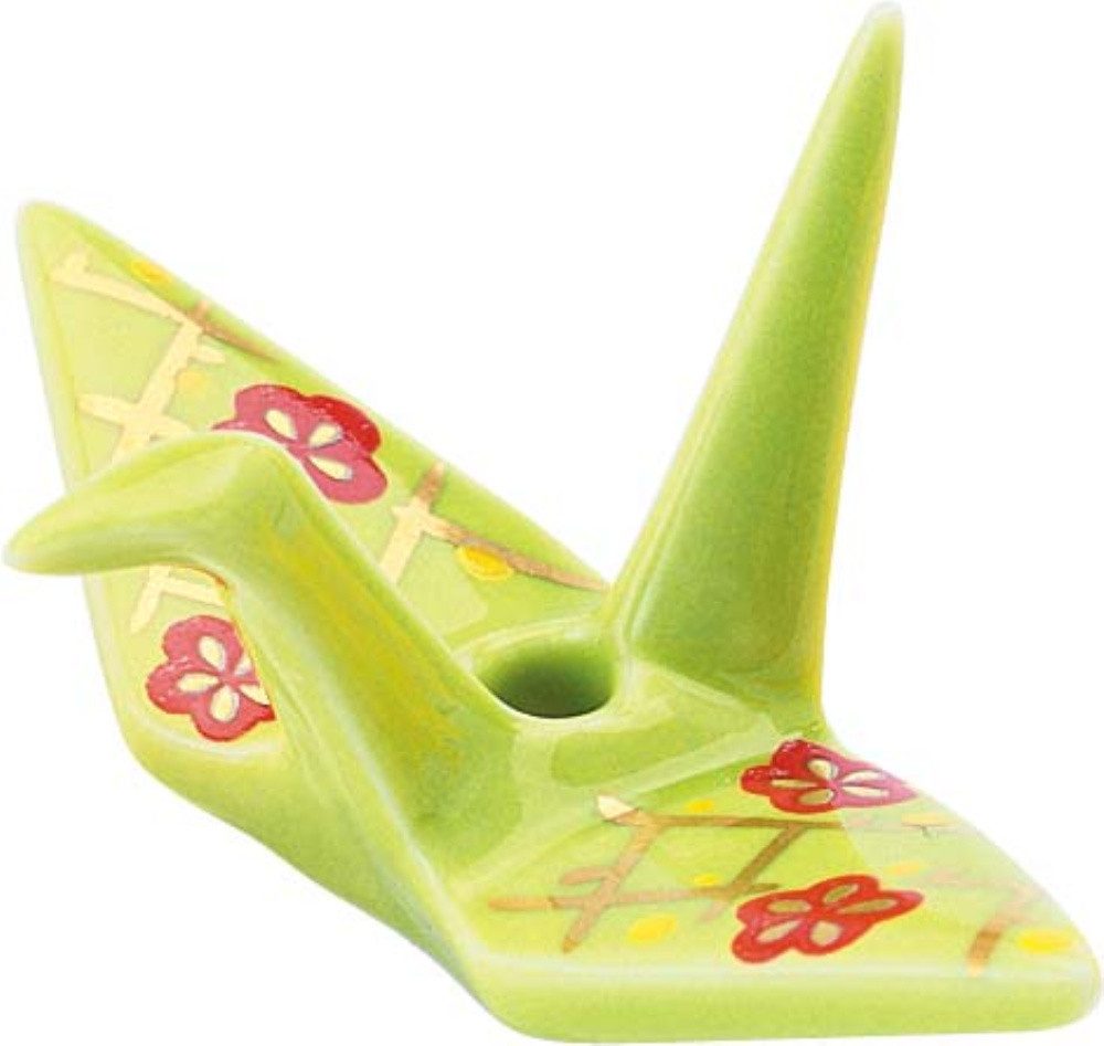 Kousaido Räucherstäbchen-Halter Origami-Kranich-Räucherstäbchenhalter, Wakame-iro (Junggrün), (1 St)