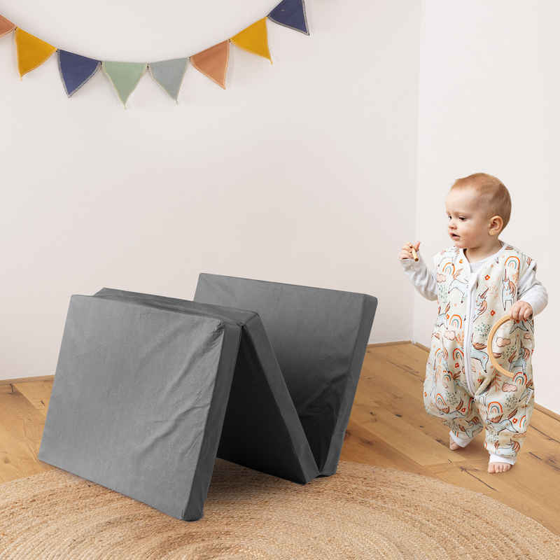 Klappmatratze Komfort Reisebettmatratze Faltmatratze, Alcube, 4.5 cm hoch, (Set, praktischer Tragetasche), Reisebettmatratze 60x120 cm - Matratze für Baby