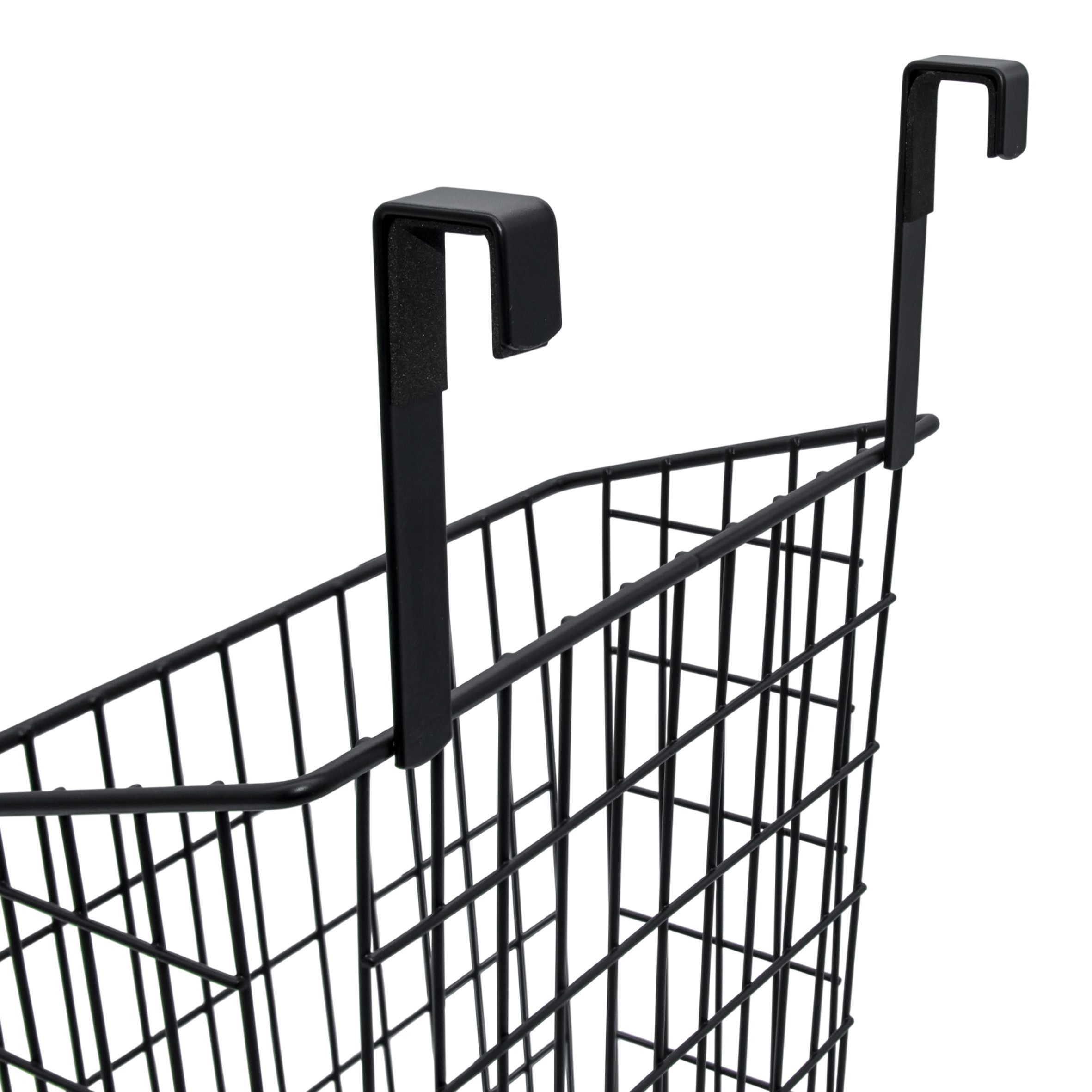 Spetebo Hängekorb Metall schwarz für Schranktüren (Anzahl, 1 St., Stück), Platzsparende Aufbewahrungslösung