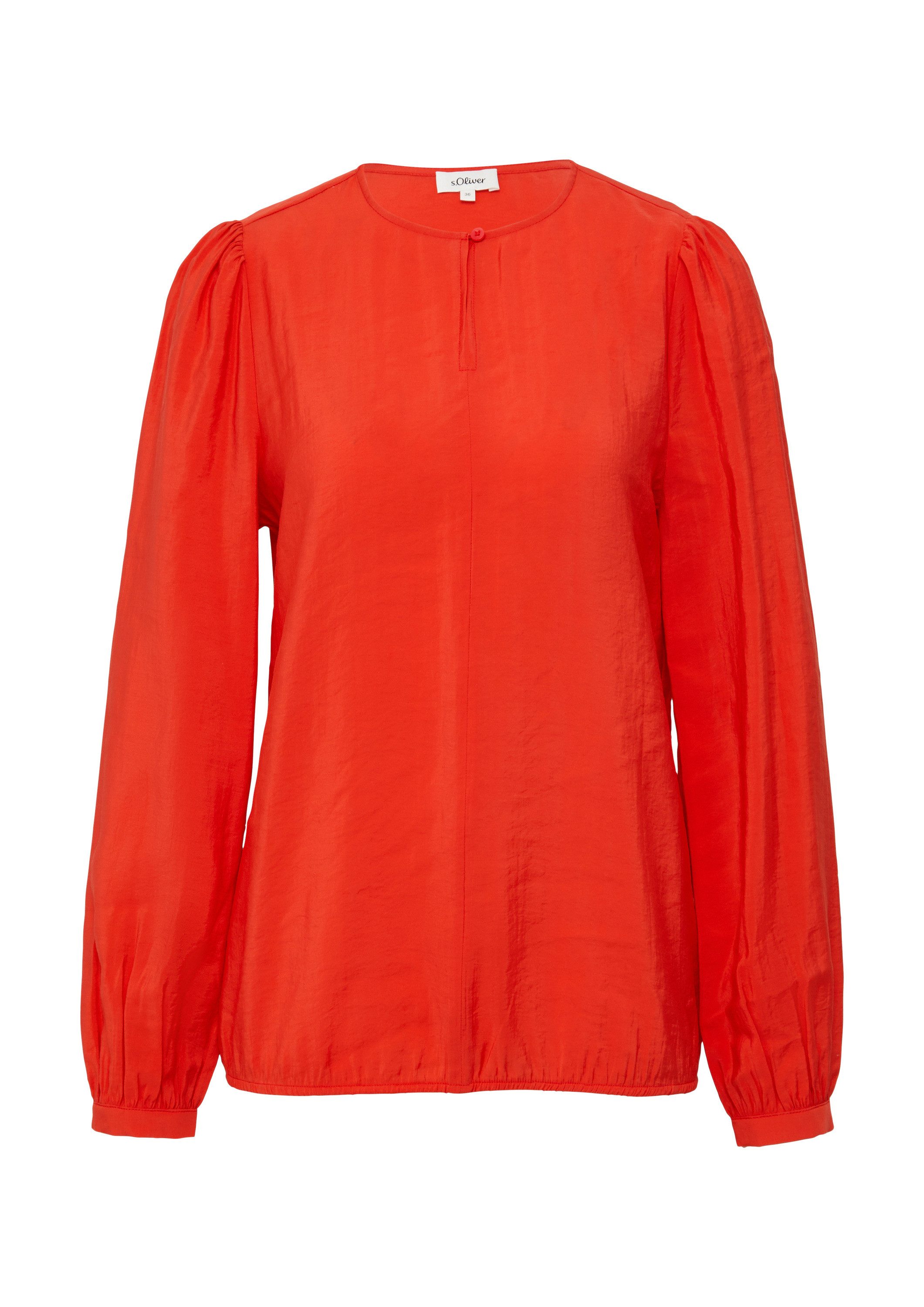 s.Oliver Langarmbluse Bluse Bluse mit Puffärmeln günstig online kaufen