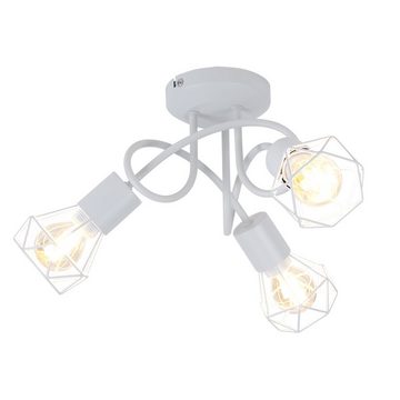 etc-shop Deckenspot, Leuchtmittel nicht inklusive, RETRO Decken Lampe Wohn Zimmer Beleuchtung Käfig Spot Rondell Strahler