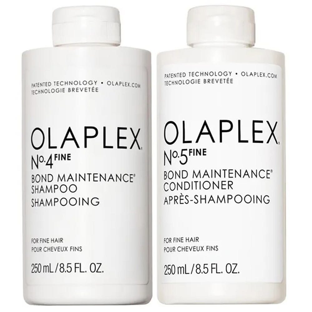 Olaplex Haarpflege-Set Olaplex No. 4 FINE & No. 5 FINE Set – Volumen Shampoo Conditioner, 2-tlg., reichhaltig