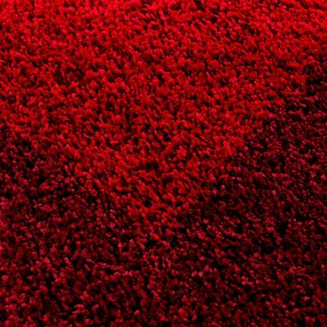 Teppich Bordüre Design, Teppium, Rechteckig, Höhe: 30 mm, Schlafzimmer Teppich Bettumrandung Läufer Set 3 teilig Rot