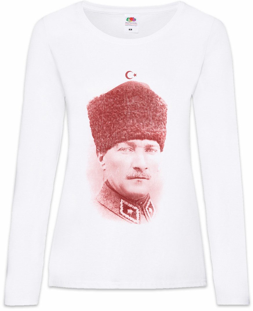 Langarmshirt AtaTürk Portrait Damen Langarmshirt Mustafa Kemal Ataturk Türkei