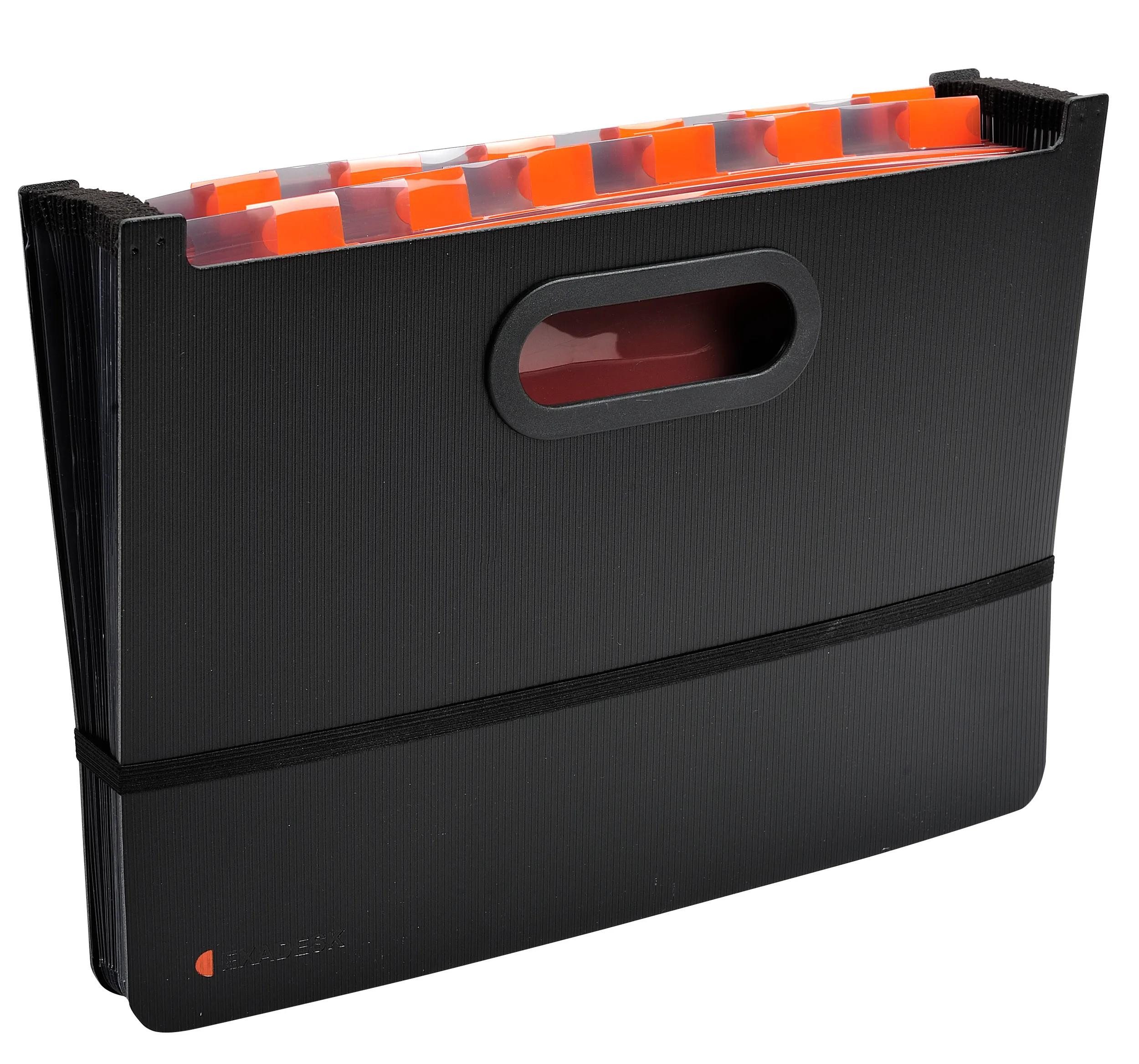 EXACOMPTA Fächermappe 4x Fächermappe dehnbar 24 Fächer Exadesk Exactive A4 Schwarz 58934E, PP Fächermappe