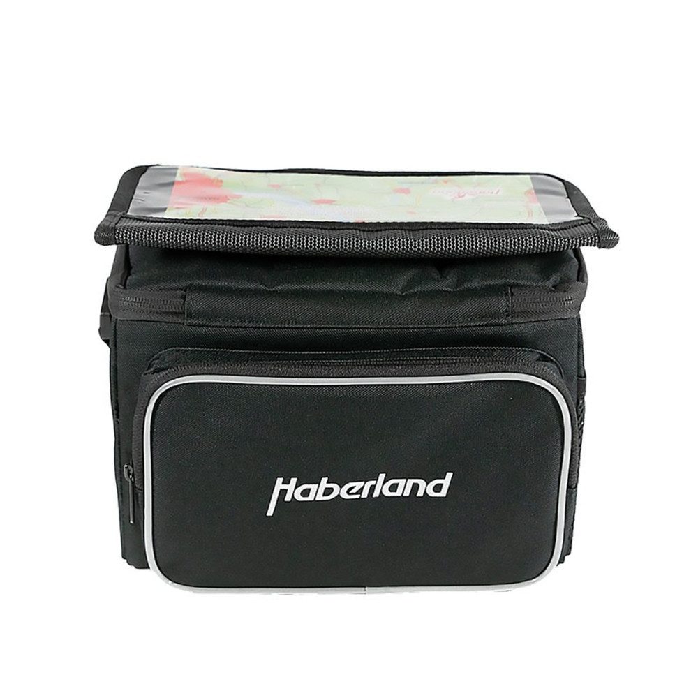Haberland Fahrradkorb Lenkertasche Classic sw,25x19x14cm, 6ltr, inkl. Lenkeradapter