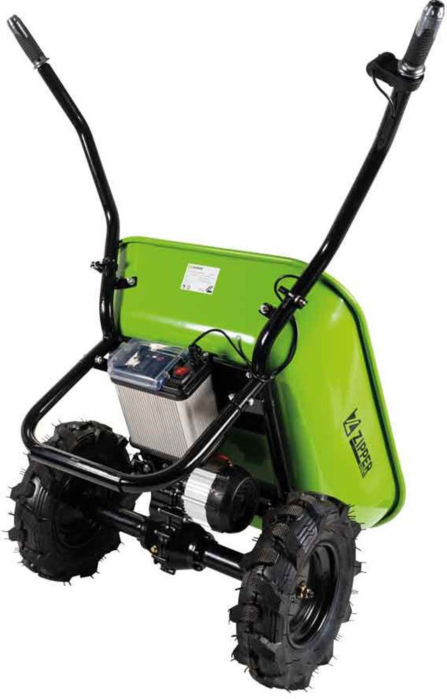 ZIPPER Motorschubkarre elektrische Schubkarre ZI-EWB260, elektrische Schubkarre mit leistungsstarkem Li-Ionen-Akku