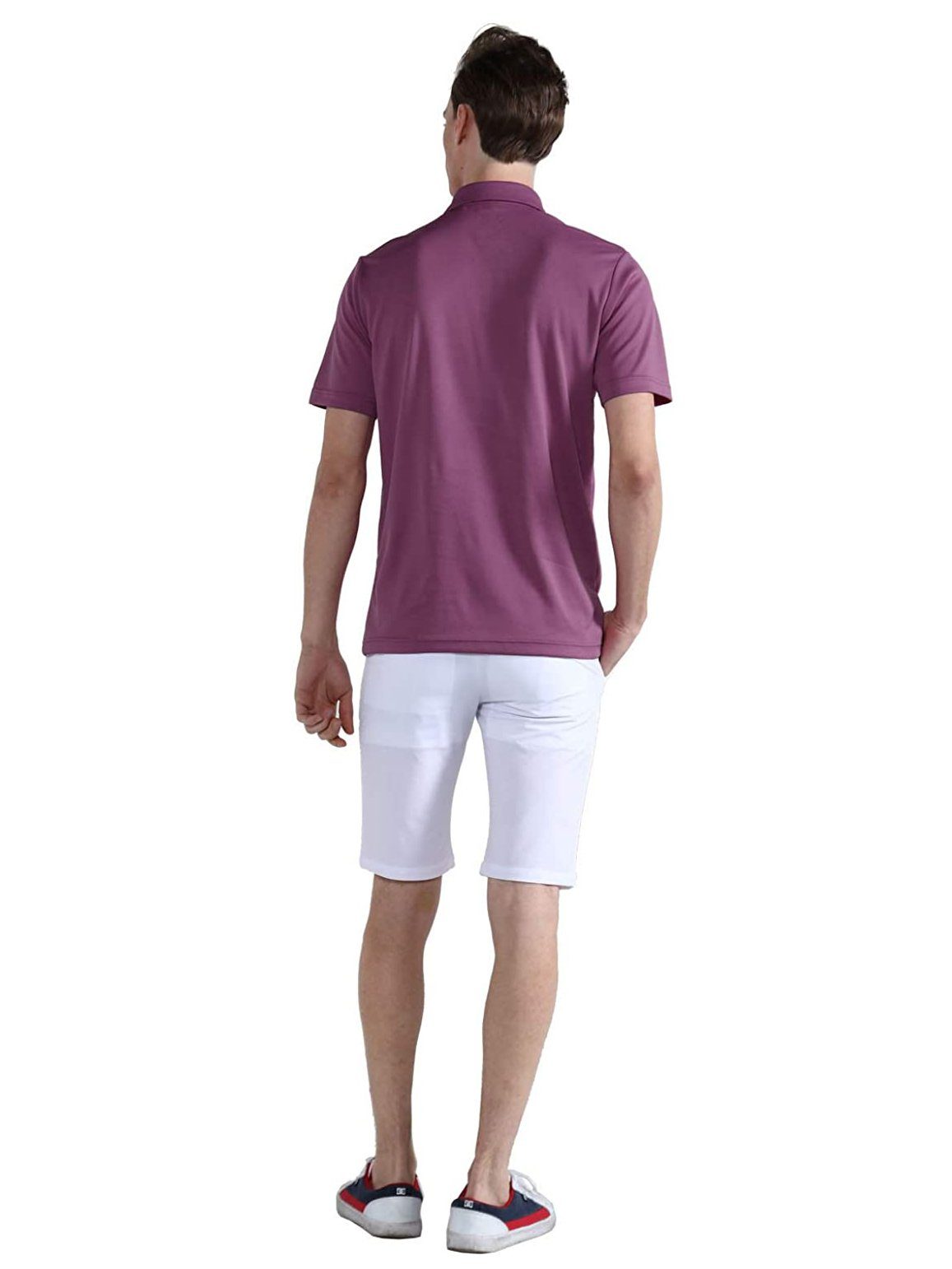 Kurzarm Herren Golf Standard Poloshirt Gemütlich Leicht Fit DEBAIJIA Poloshirt DEBAIJIA Violett
