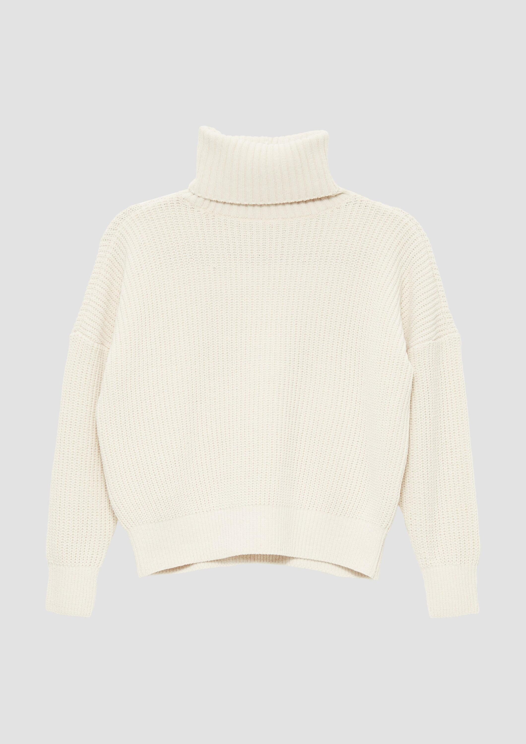 s.Oliver Longpullover Strickpullover Strickpullover mit Rollkragen im Relaxed Fit