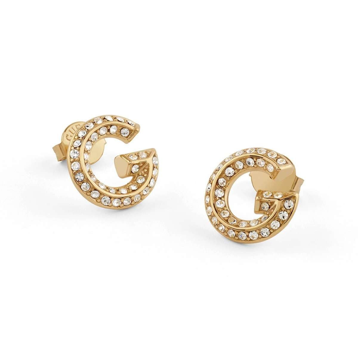 Guess Paar Ohrstecker JUBE05443JWYG, für Damen Goldfarben