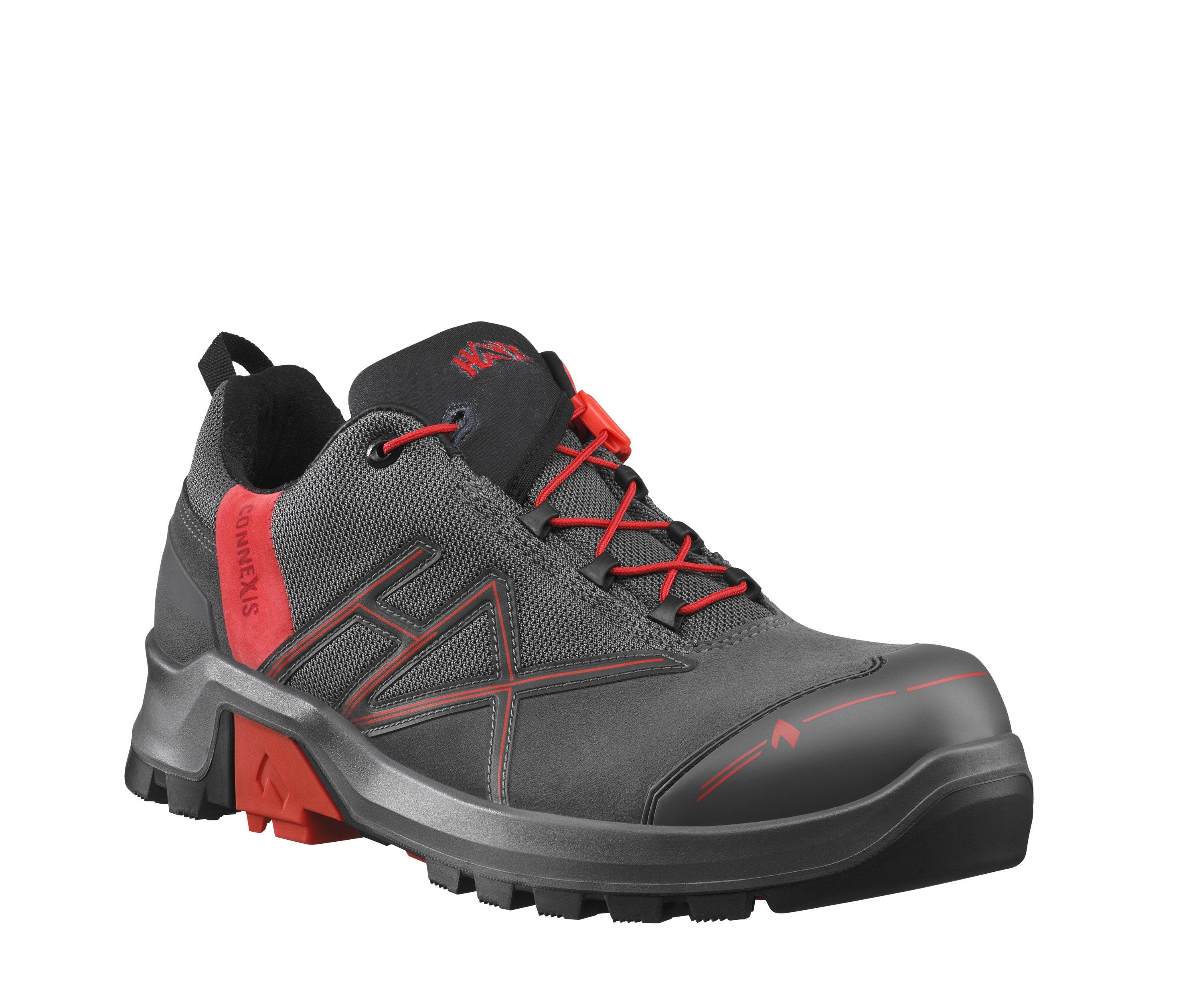 Haix CONNEXIS Safety+ GTX low grau/rot Arbeitsschuh
