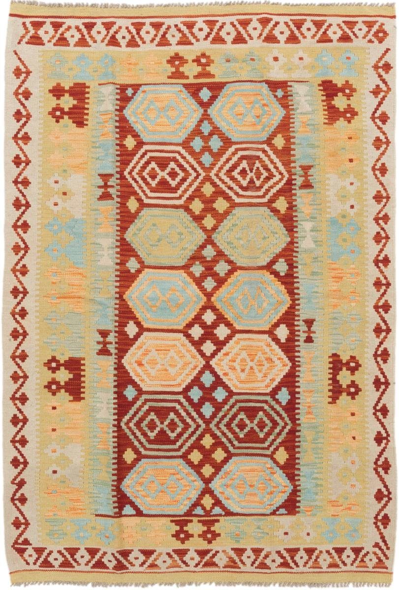 Orientteppich Kelim Afghan 122x176 Handgewebter Orientteppich, Nain Trading, rechteckig, Höhe: 3 mm