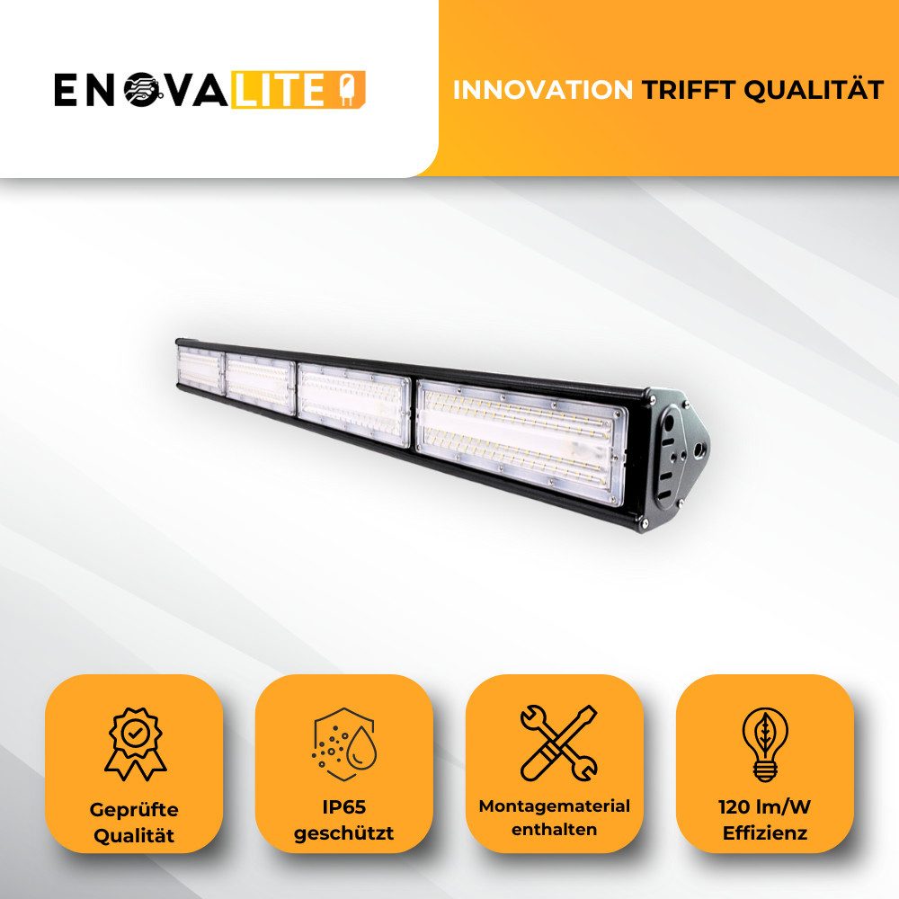 ENOVALITE LED Arbeitsleuchte LED-HighBay, linear, 200 W, 24000 lm, 5000 K (neutralweiß), IP65, LED fest integriert, Tageslichtweiß, neutralweiß